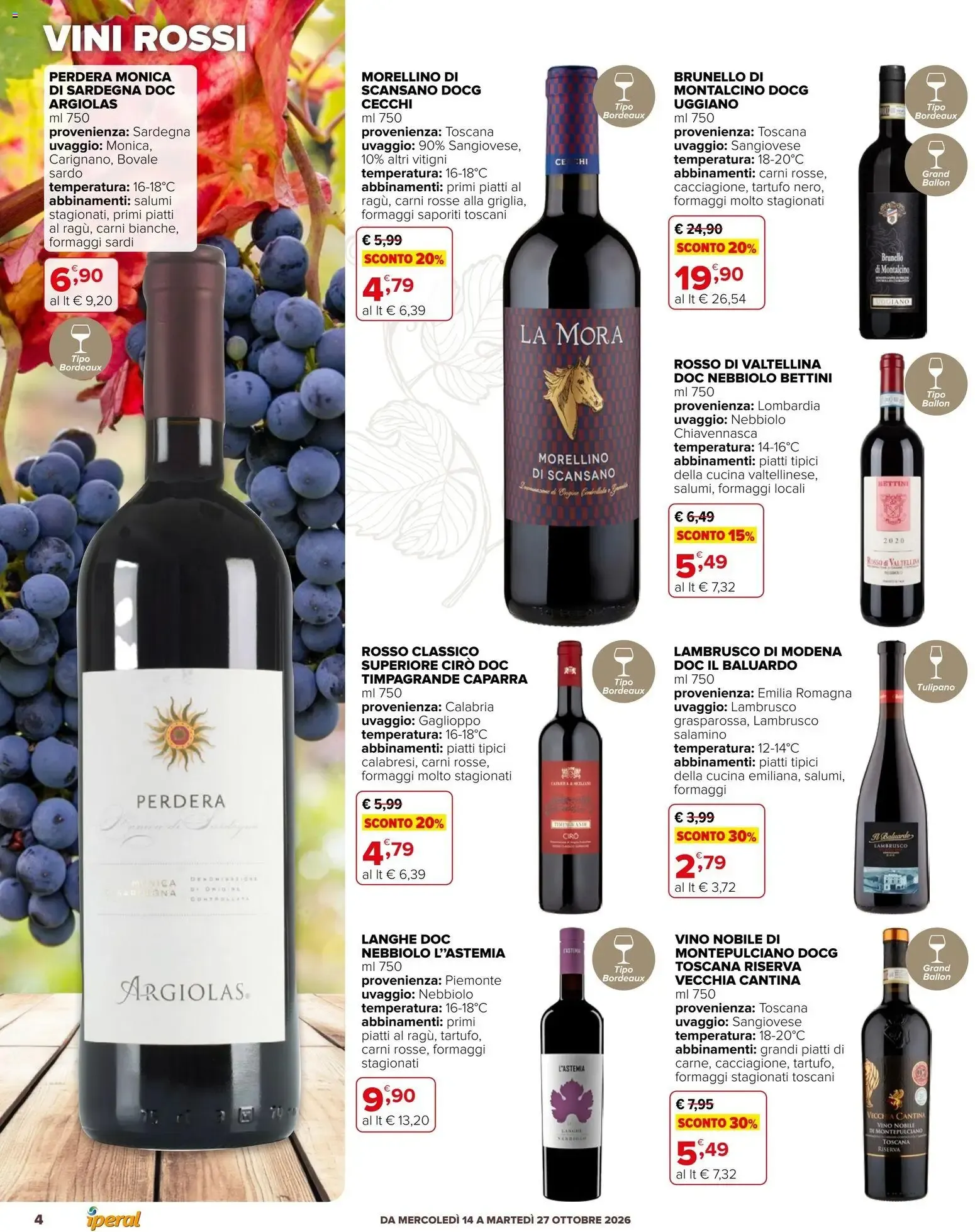 Nuovo Iperal volantino Fiera Del Vino dal 14/10/2026 > offerte anteprima 🛍️ da 14 ottobre a 27 ottobre di 2026 - Pagina del volantino 4