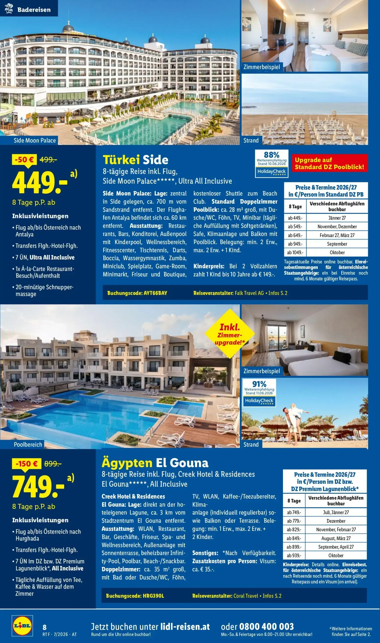 Lidl Juli/August Reise - Highlights ab 15.07.2026 - Angebote ab donnerstag von 15. Juli bis 15. August 2026 - Flugblätt seite  8