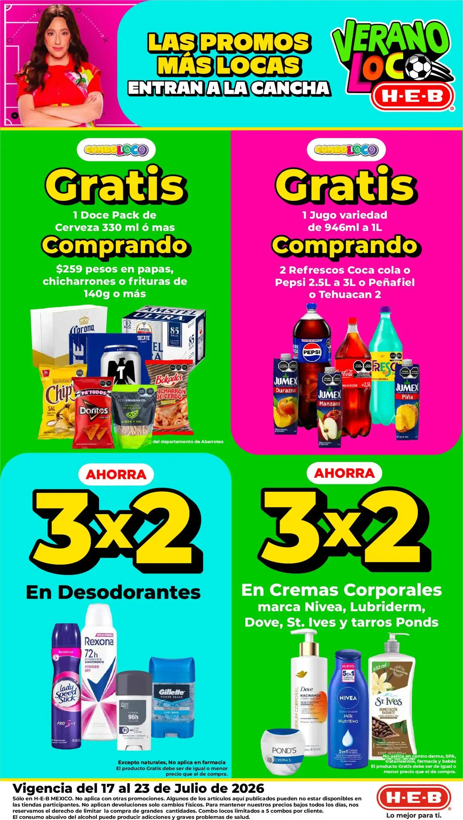 Catálogo de H-E-B: Las Promos Más Locas Entran a la Cancha - Verano Loco 17 de julio al 23 de julio 2026 - Pagina 1