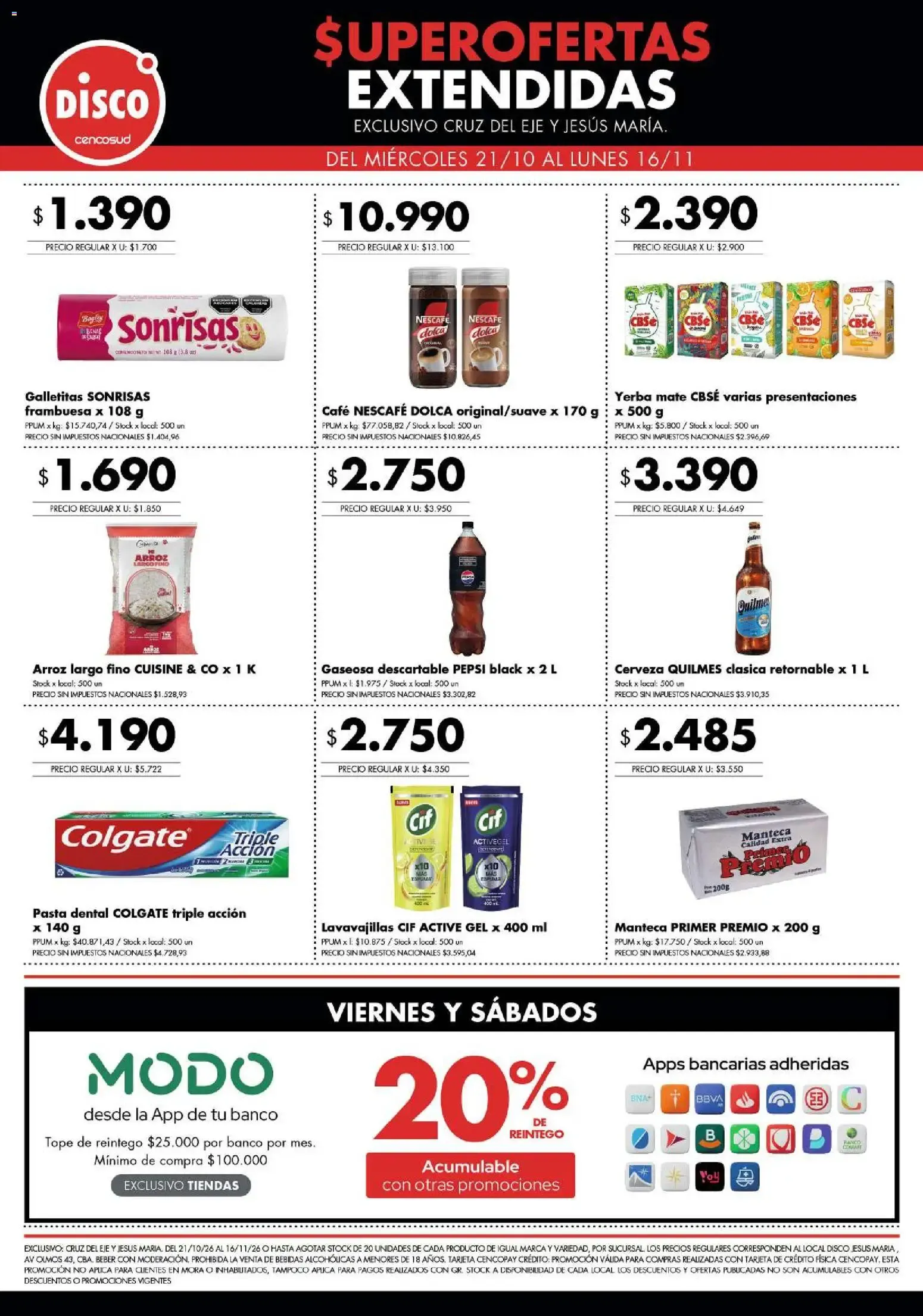 Ofertas de Disco - Superofertas Extendidas del 21/10/2026 - 16/11/2026 21 de octubre al 16 de noviembre 2026 - Página 1 del catálogo