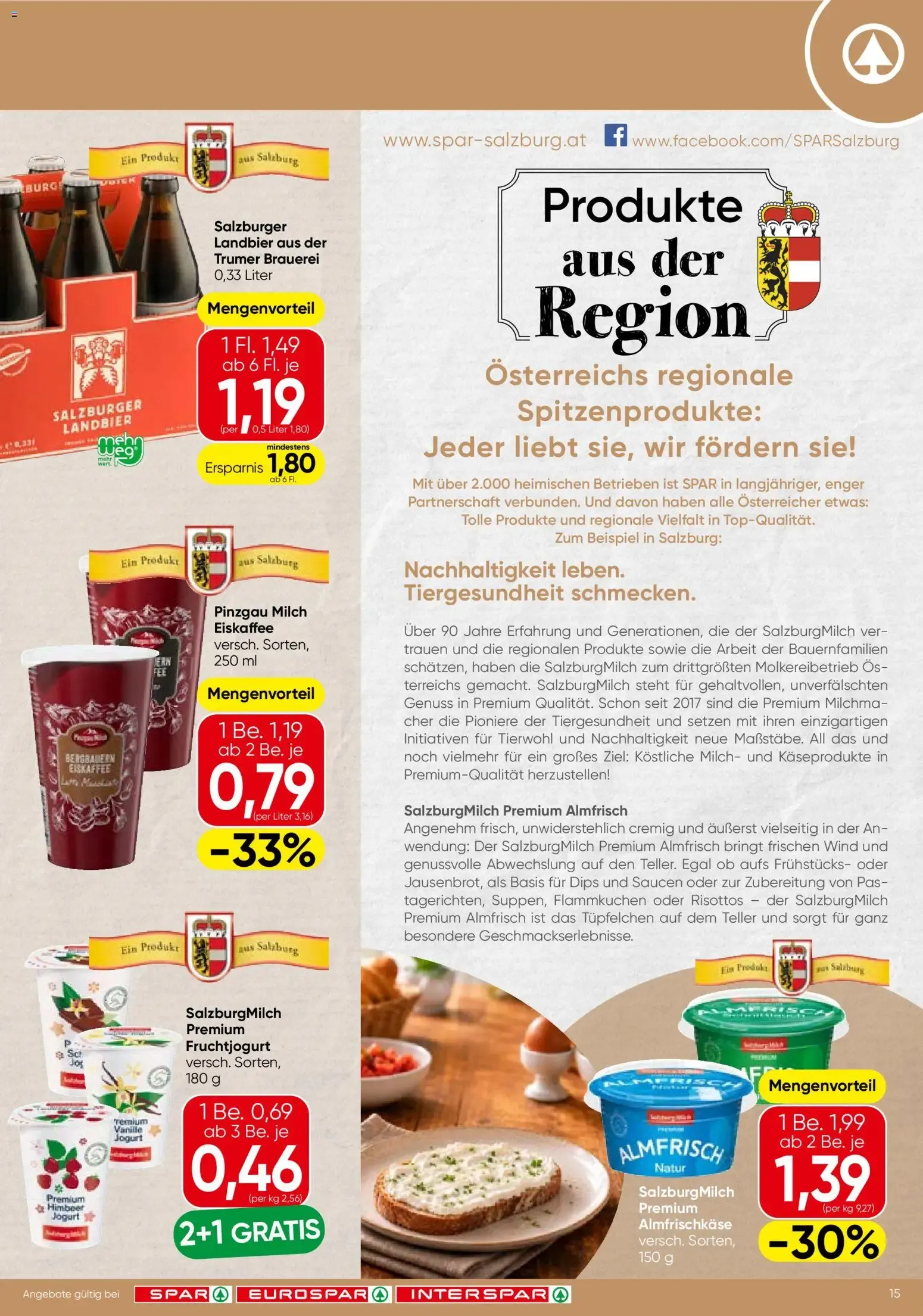 Spar Flugblatt - Salzburg (18.06.2026) - Angebote und Prospekt von 18. Juni bis 30. Juni 2026 - Flugblätt seite 15