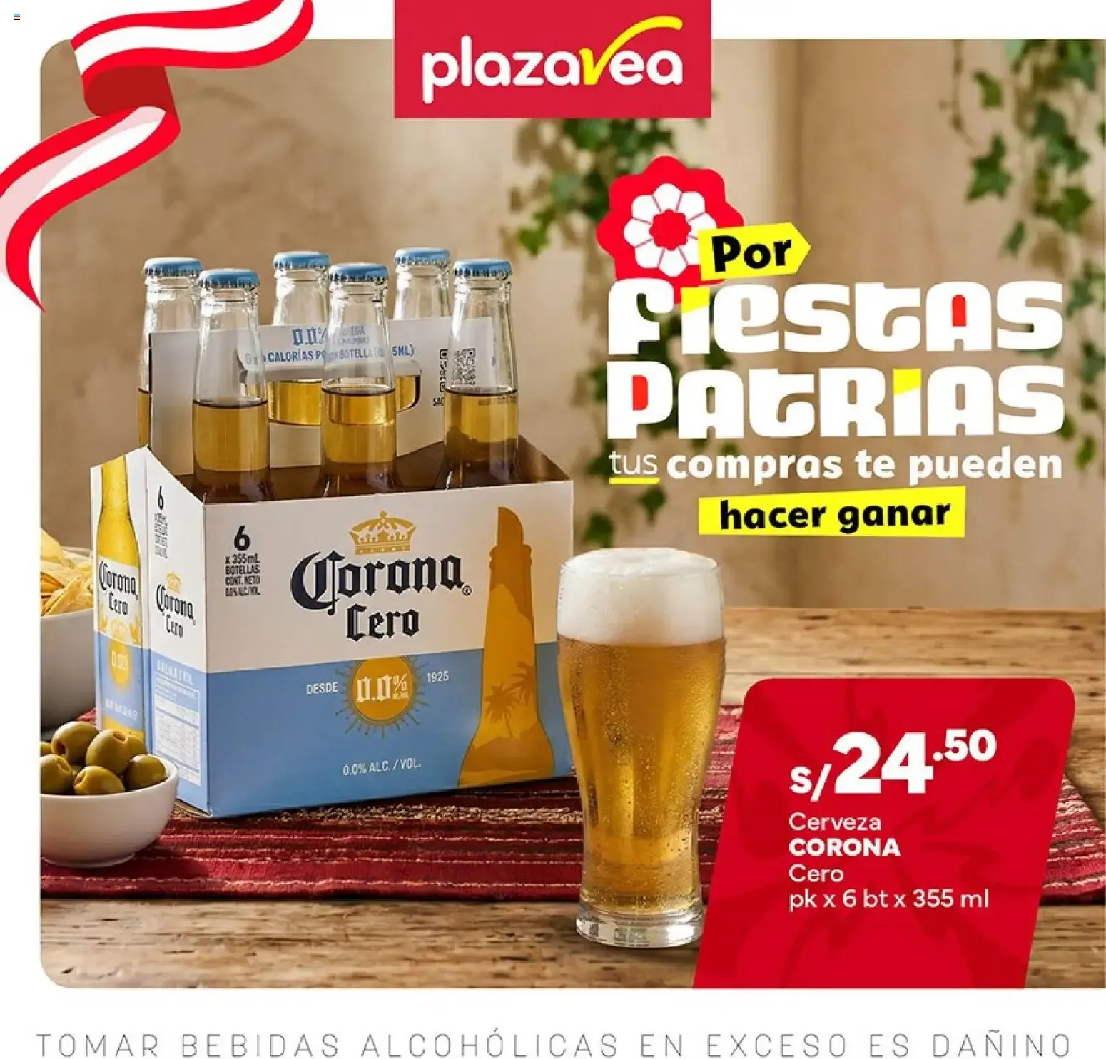 Catalogo de Plaza Vea: Promoción Fiestas Patrias - Corona Cero 16 de julio al 2 de agosto 2026 - Pag 1