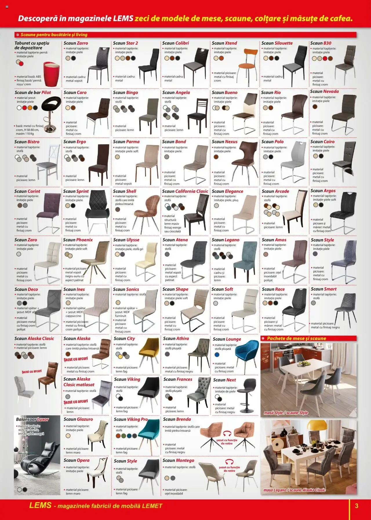 Catalog LEMS: Mese, scaune, colțare și banchete de la 17 noiembrie până la 31 ianuarie 2027 - Revista Pagina 3