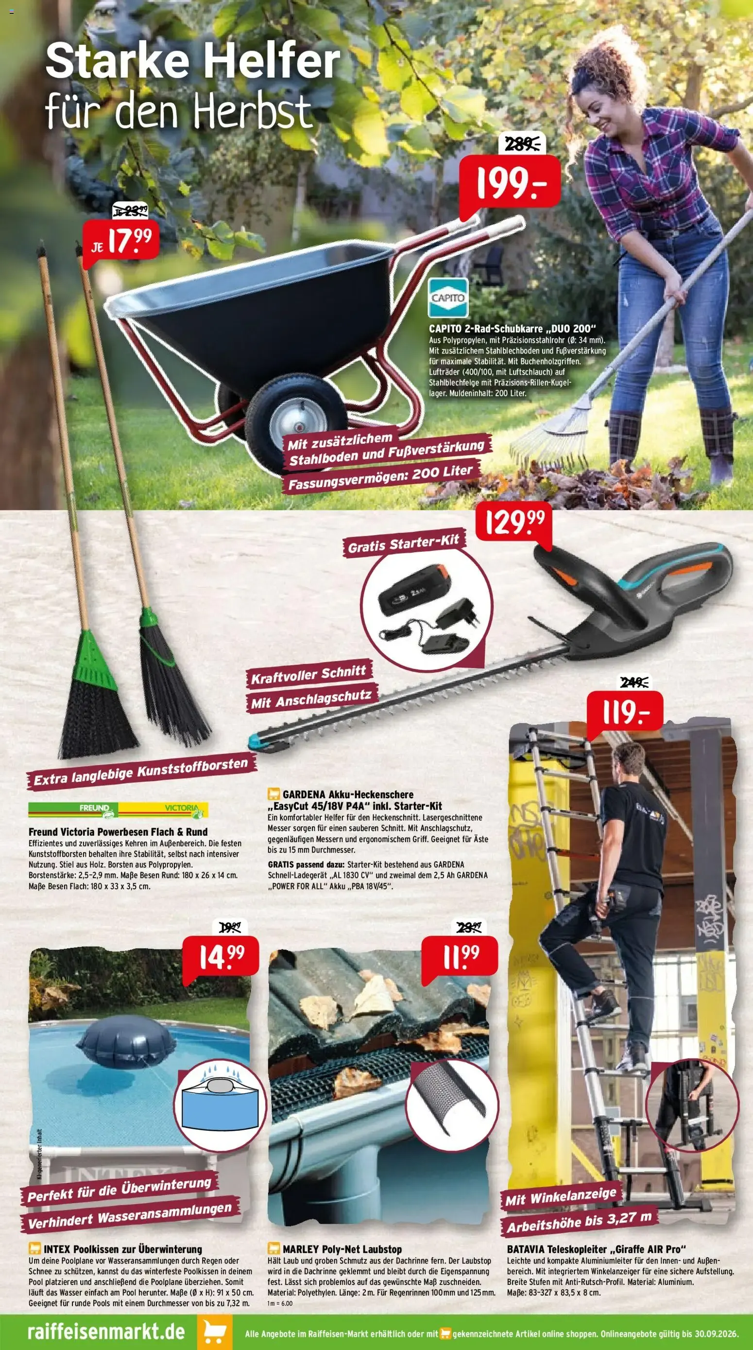Raiffeisen-Markt: Herbstzauber im Garten von 1. September bis 30. September 2026 - Prospekt seite 3
