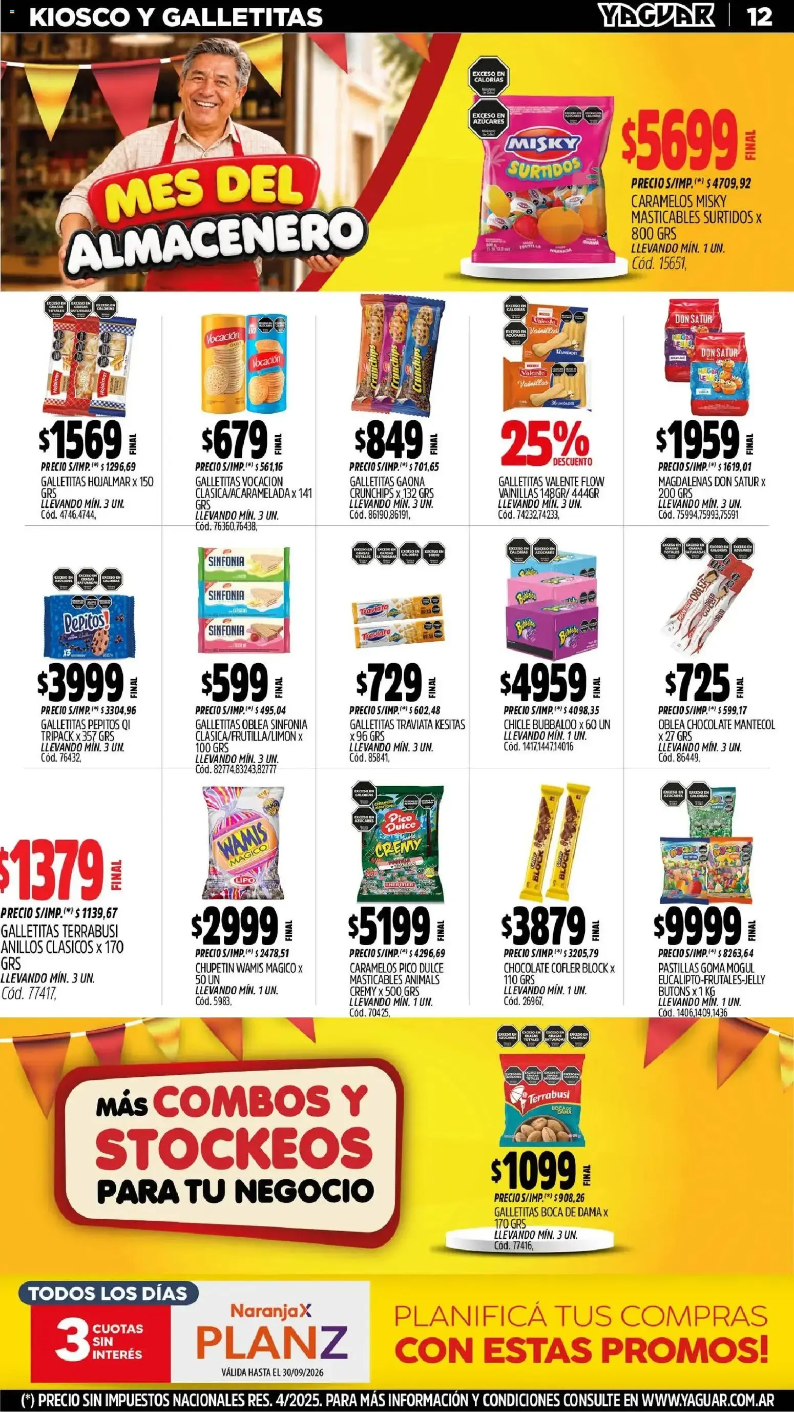 Ofertas de MAYORISTA YAGUAR MES DEL ALMACENERO 31 de agosto al 5 de septiembre 2026 - Página 12 del catálogo