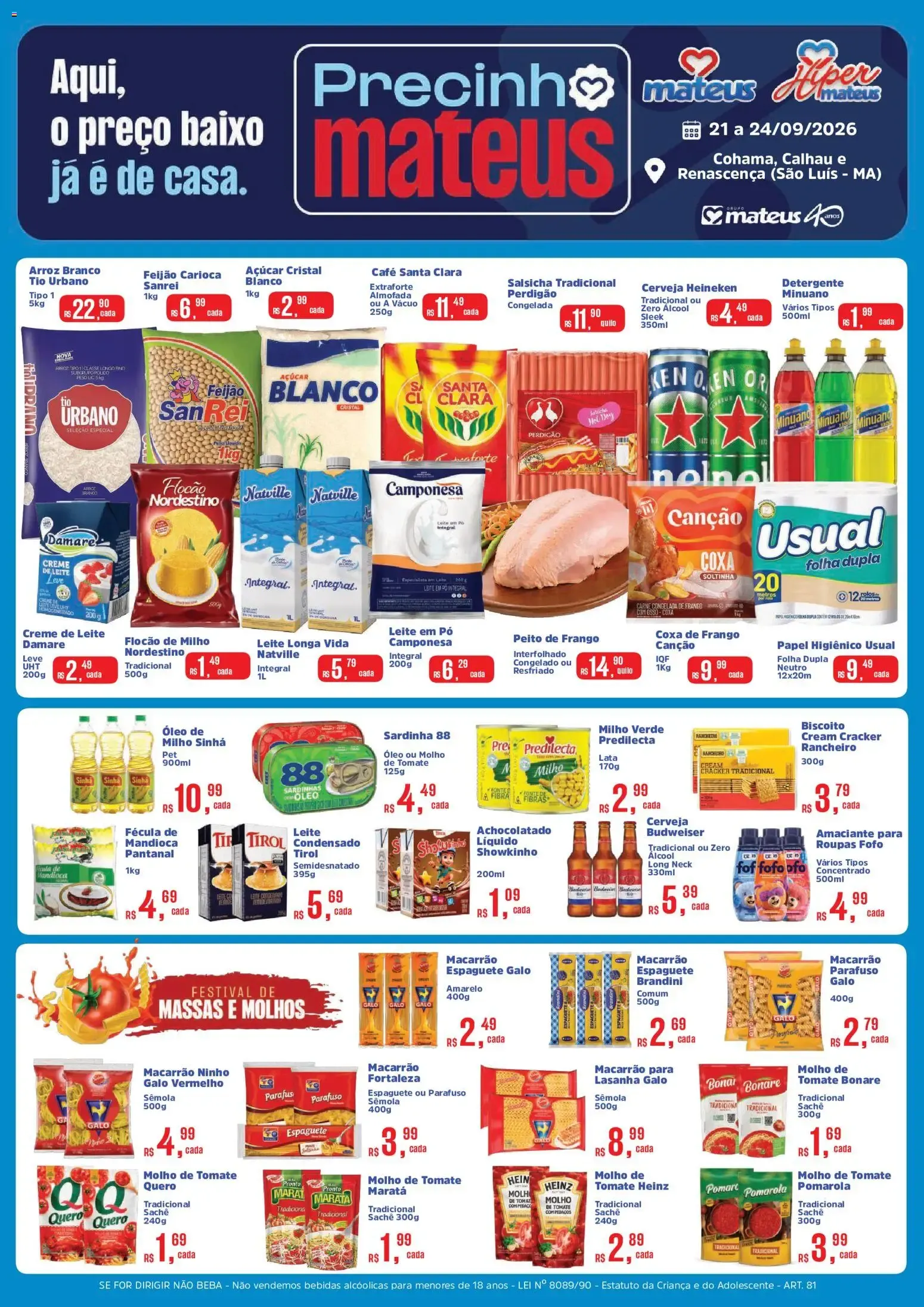 Encarte de Mateus ofertas Precinho Mateus de 21/09/2026 | Promoções Online 21 de setembro até 24 de setembro 2026 - Pagina 1