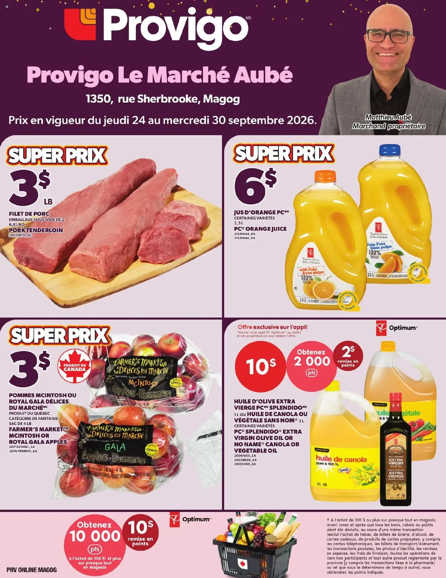 Provigo Le Marché Aubé from September 24 to September 30 2026 - flyer page 1