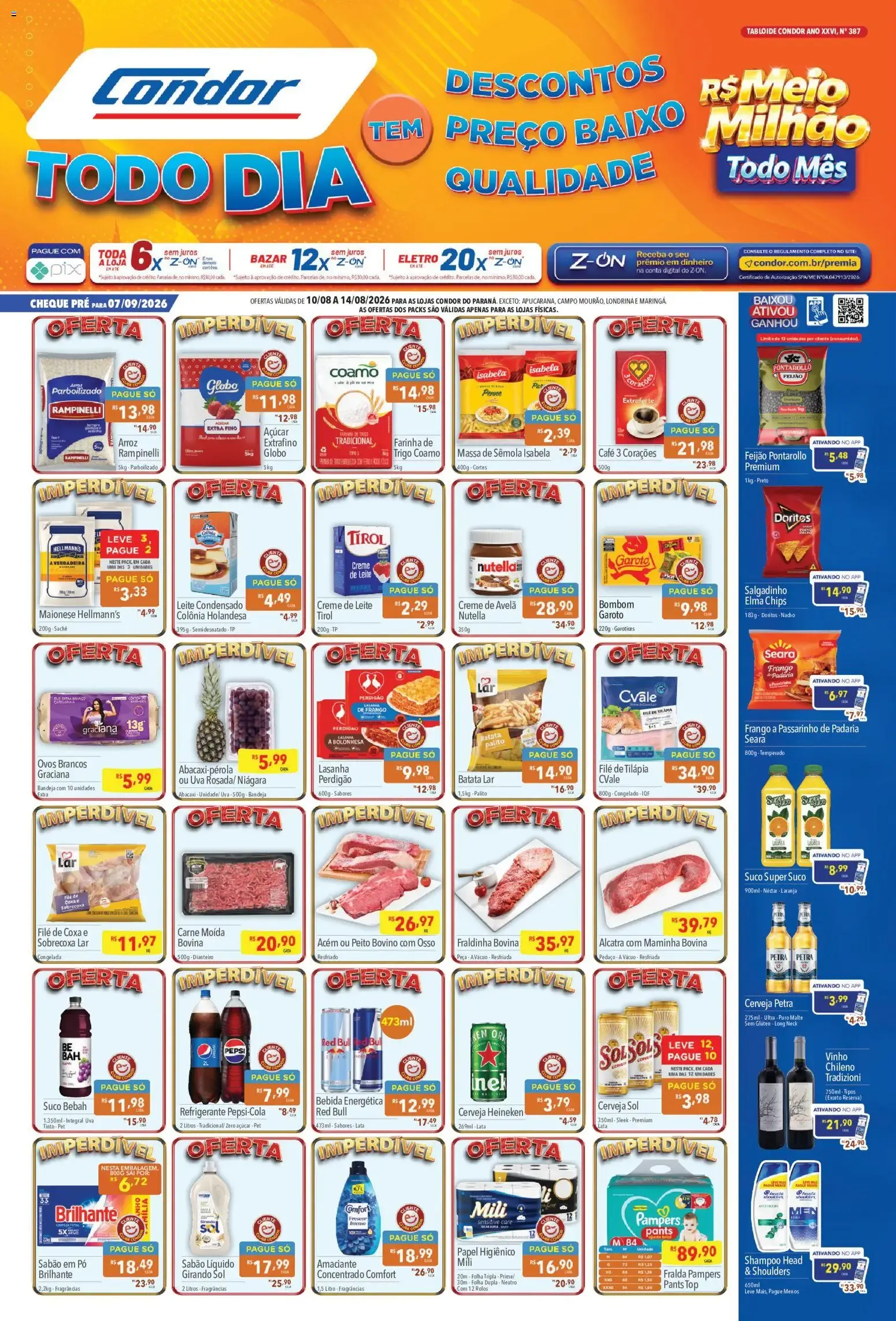 Encarte de Supermercados Condor - Ofertas da semana de 10/08/2026 10 de agosto até 14 de agosto 2026 - Pagina 1