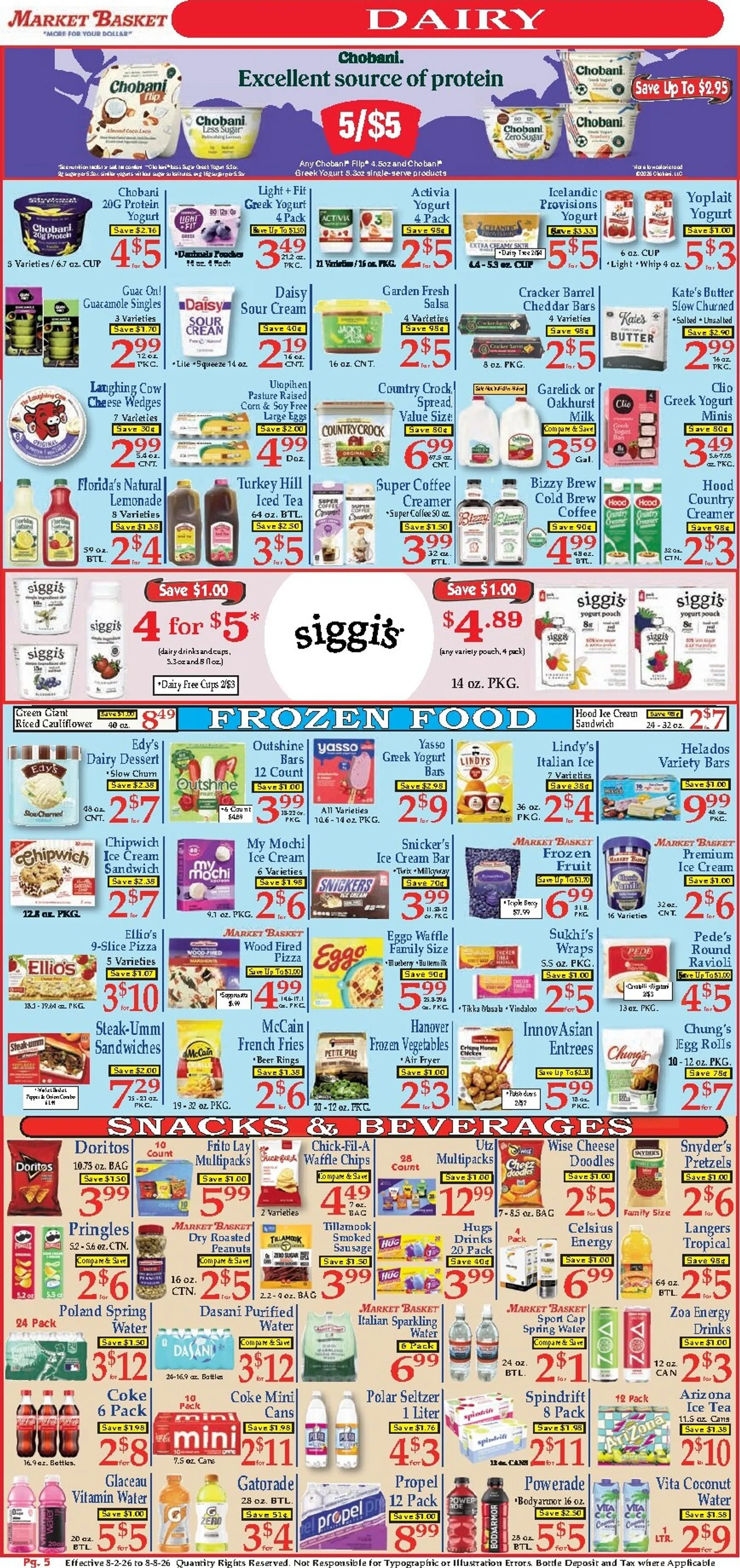 Weekly ad Current Market Basket leaflet valid from Sunday 08/02/2026 to Saturday 08/08/2026 from August 2 to August 8 2026 - Page 5