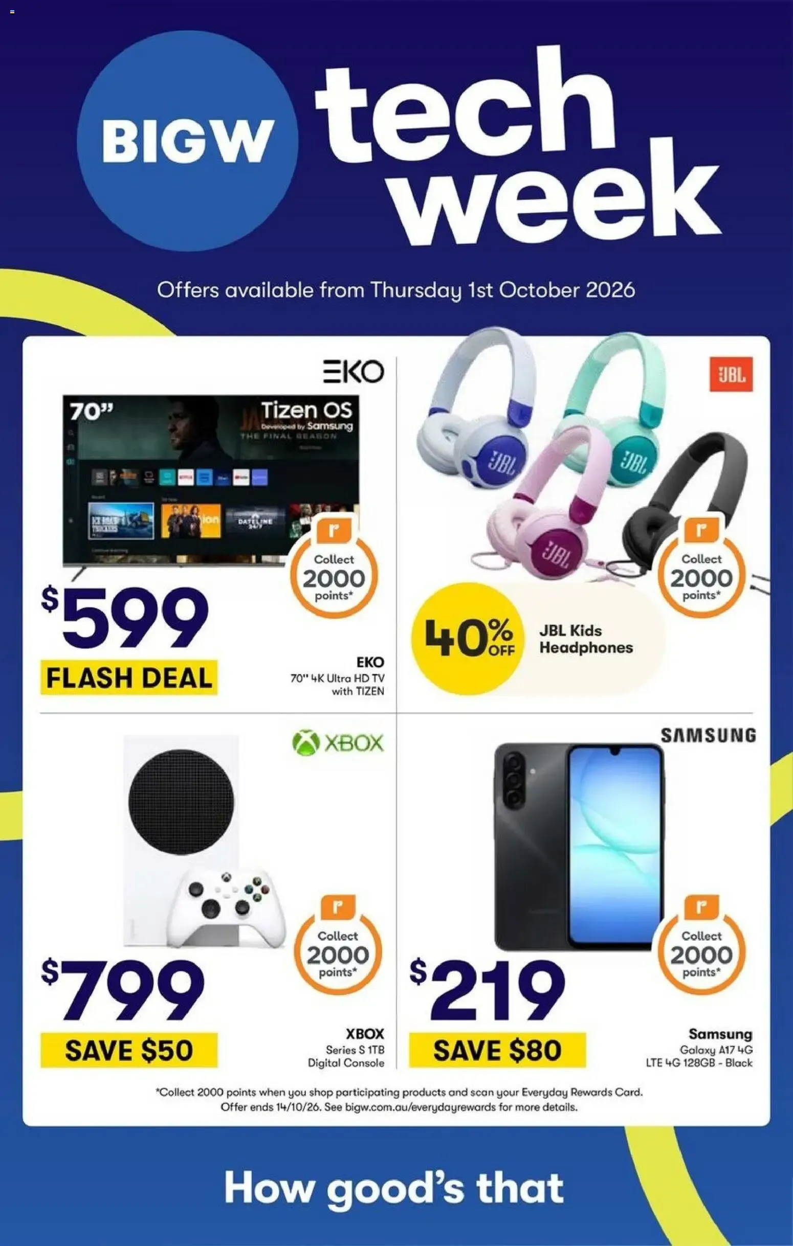 BIGW tech week - Catalogue valid from 1 October to 14 October 2026 - page 1