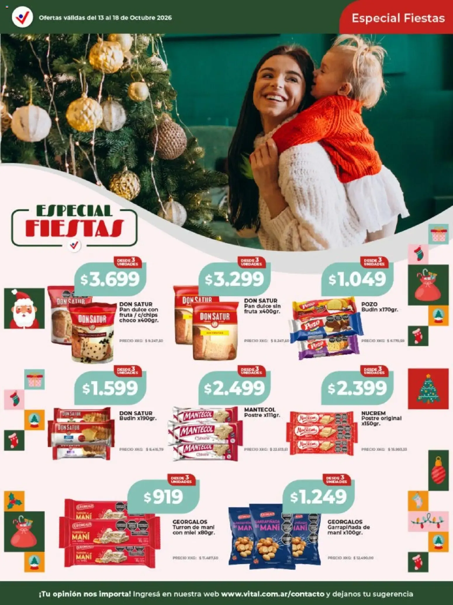 Ofertas de Vital - Especial Fiestas || del 13/10/2026 - 18/10/2026 || Catálogo 13 de octubre al 18 de octubre 2026 - Página 1 del catálogo