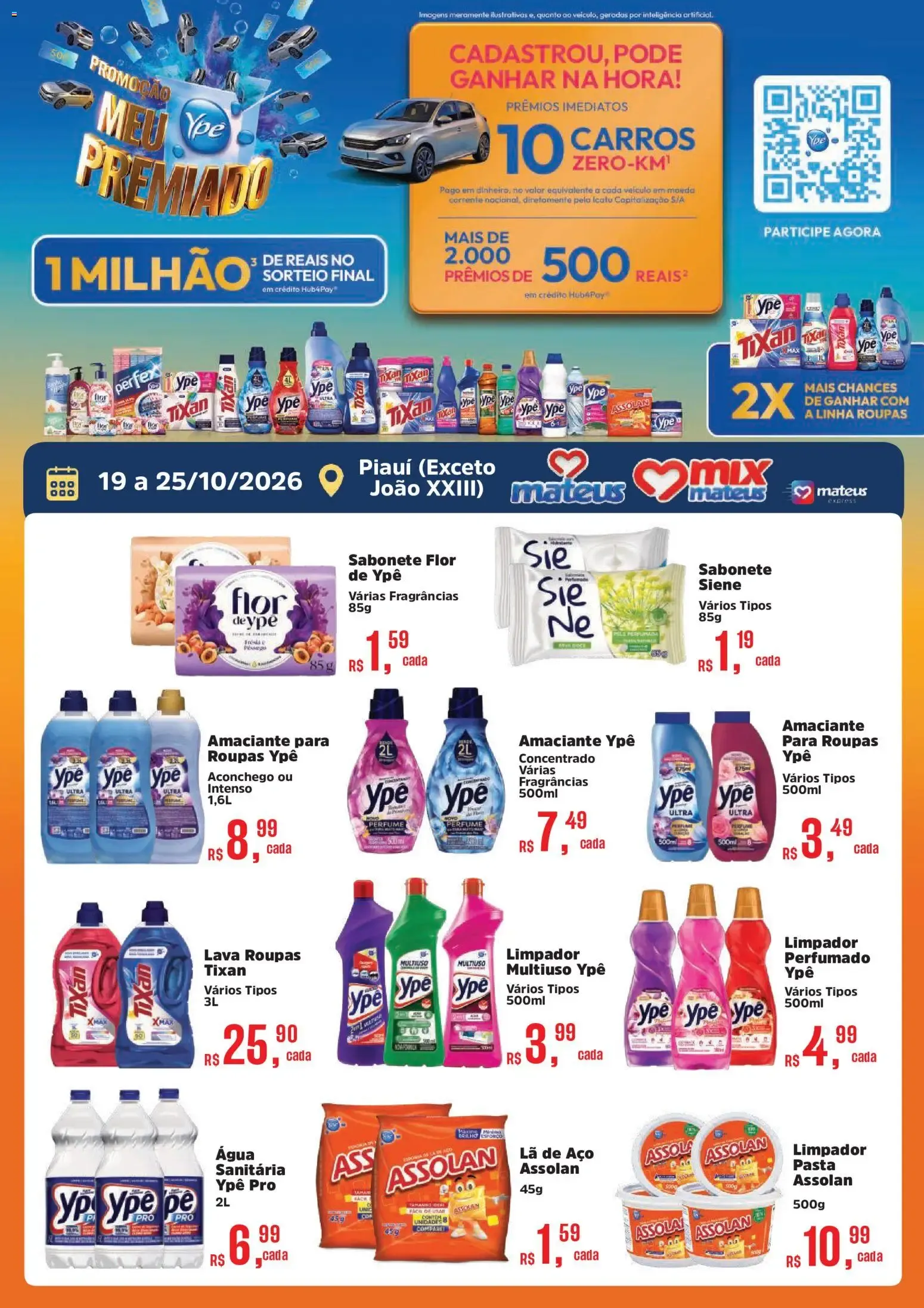 Encarte de Mateus ofertas Ypê de 19/10/2026 | Promoções Online 19 de outubro até 25 de outubro 2026 - Pagina 1