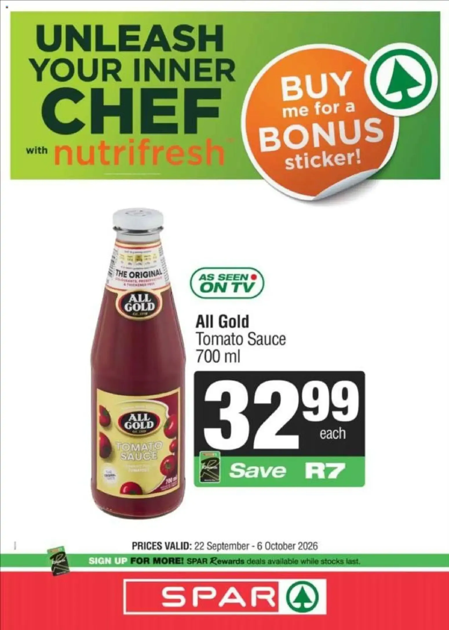 Spar - Unleash Your Inner Chef with Nutrifresh from 22 September to 6 October 2026 - Catalogue Page 2