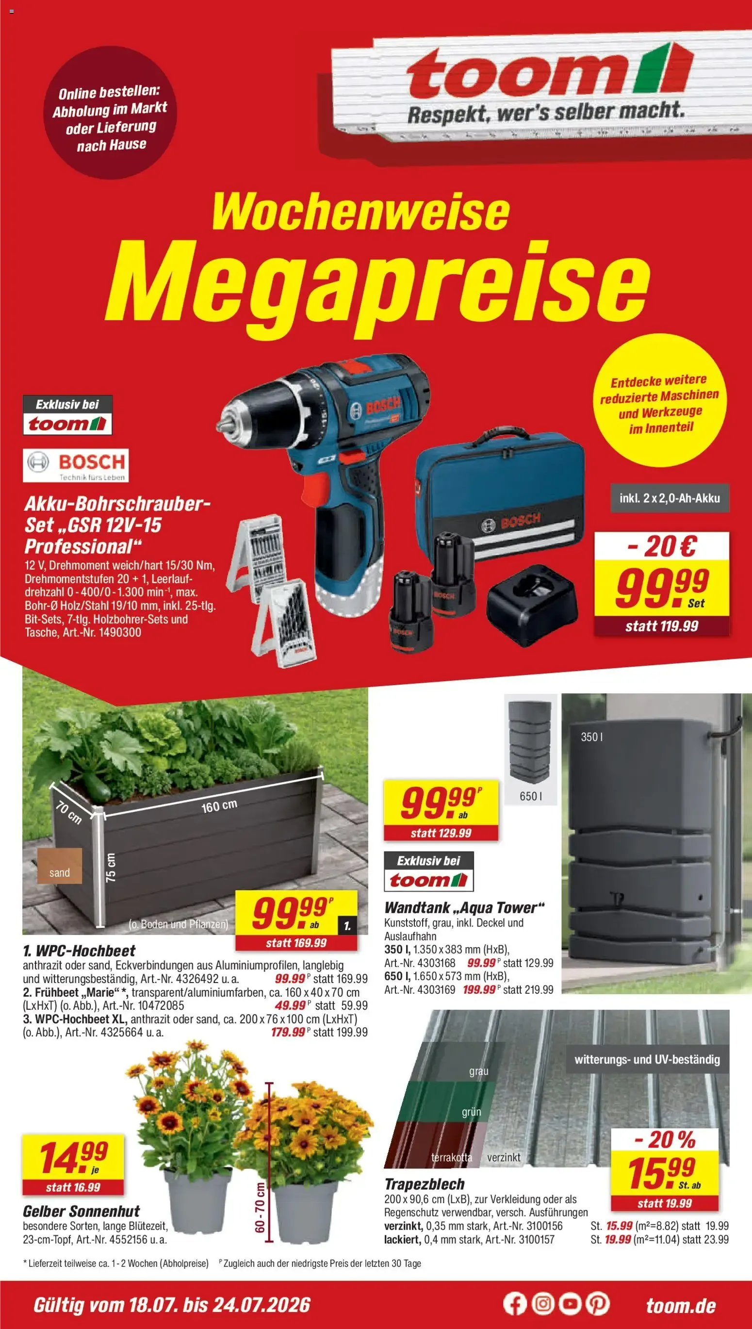 Wochenweise Megapreise von 18. Juli bis 24. Juli 2026 - Prospekt seite 1