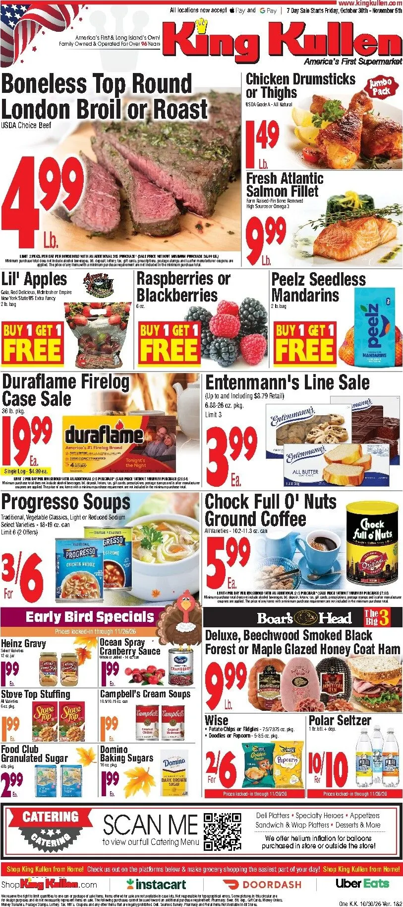 Weekly ad King Kullen 7 Day Sale - October 30th to November 5th from October 30 to November 5 2026 - Page 1