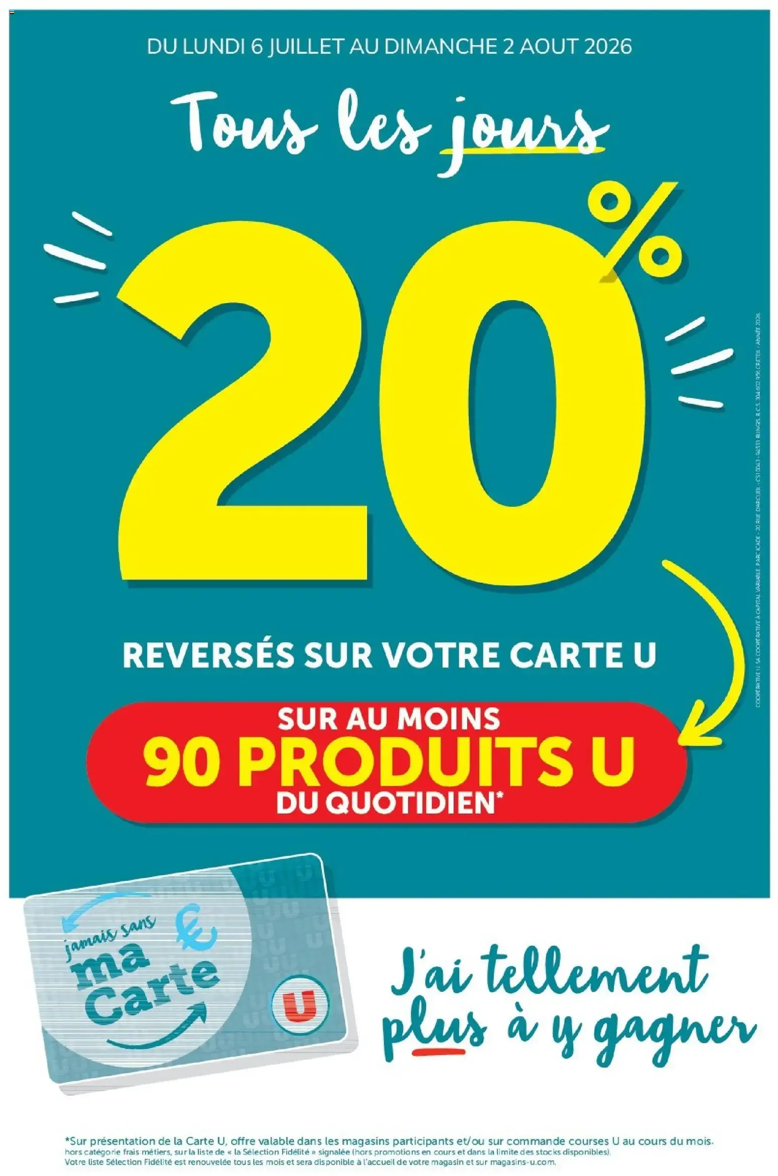 U Express - Ma sélection Carte U Juillet à partir du 06/07/2026 - promo en ligne du 6 juillet au 2 août 2026 - Catalogue page 1