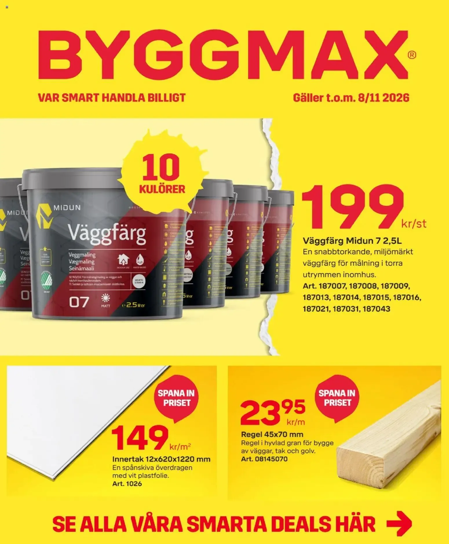 Byggmax från 18 oktober till 8 november 2026 - Reklamblad sidor 1