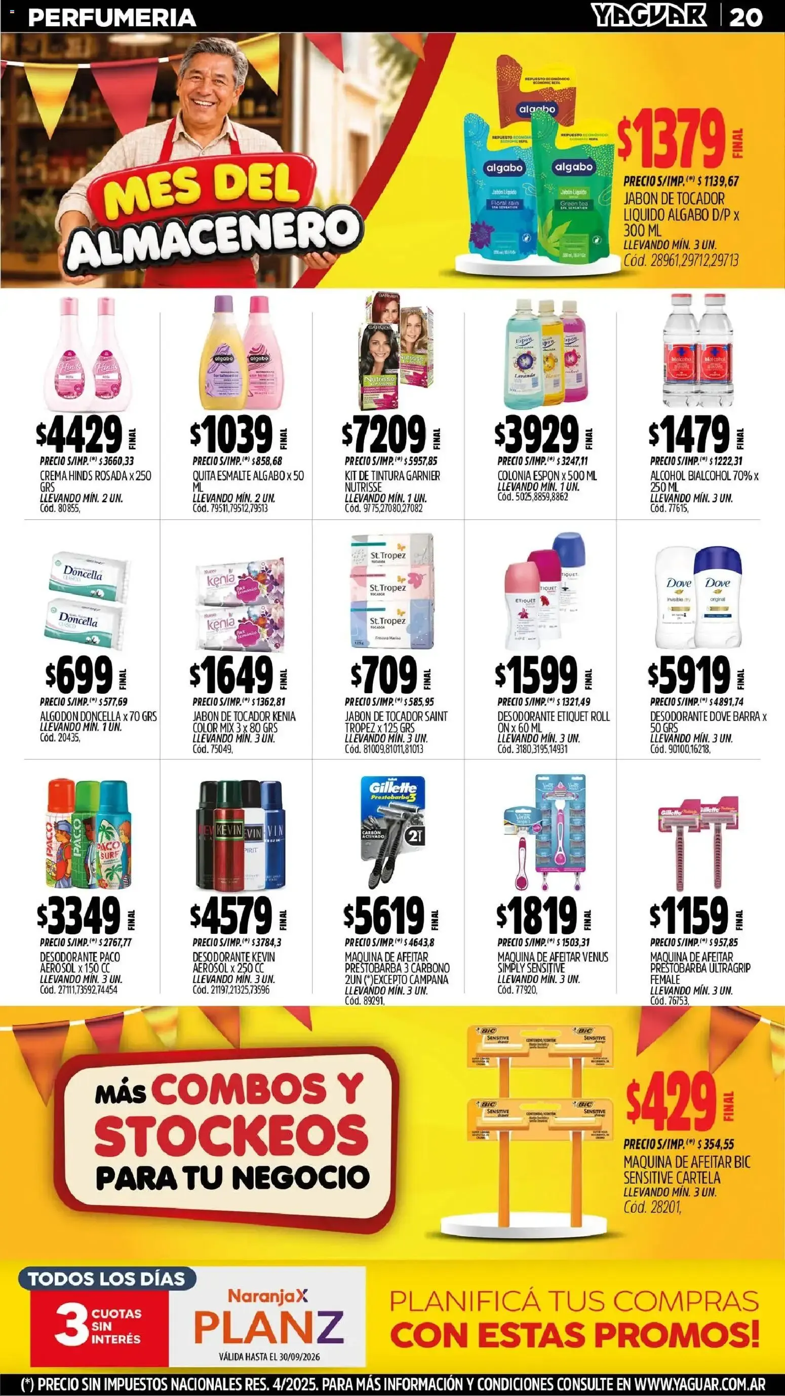 Ofertas de MAYORISTA YAGUAR MES DEL ALMACENERO 31 de agosto al 5 de septiembre 2026 - Página 20 del catálogo