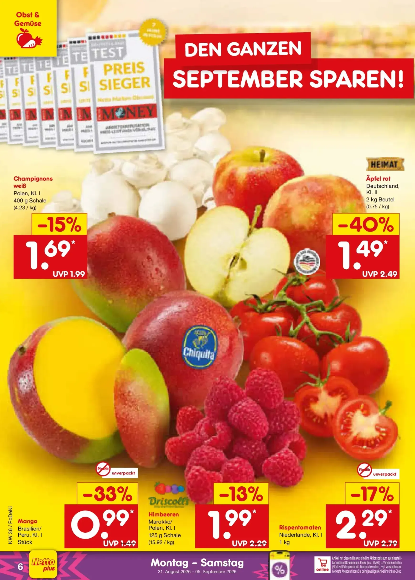 Netto Marken Discount Prospekt – von Montag 31.08.2026 bis Samstag 05.09.2026 von 31. August bis 5. September 2026 - Prospekt seite 9