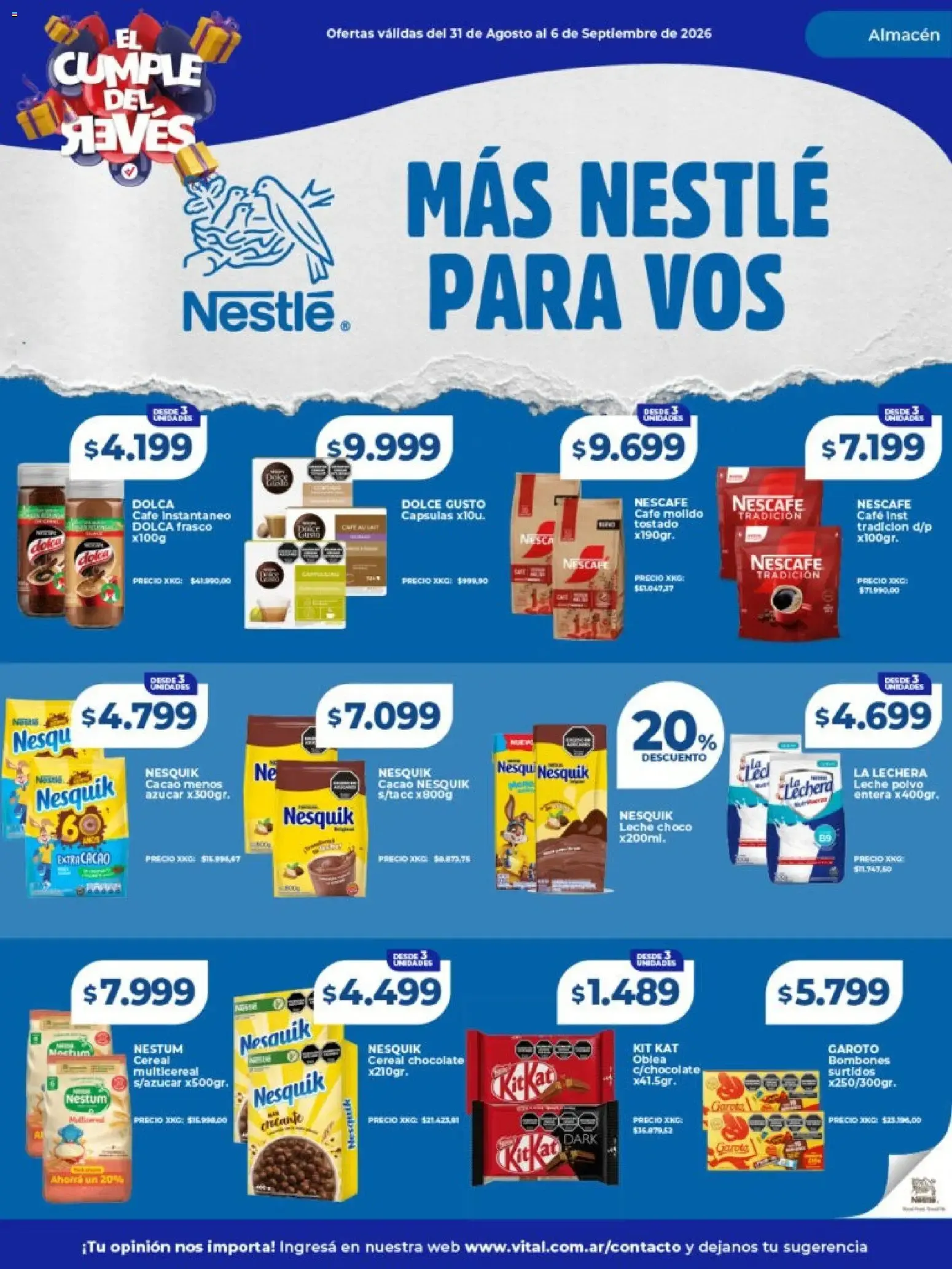 Ofertas de Vital - El Cumple del Reves 31 de agosto al 6 de septiembre 2026 - Página 23 del catálogo