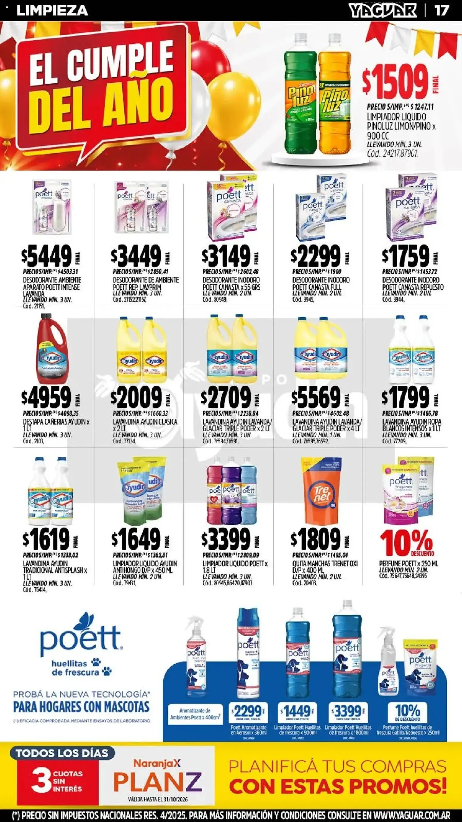 Ofertas de Yaguar - Oferta Semanal Mendoza del 26/10/2026 - 31/10/2026 26 de octubre al 31 de octubre 2026 - Página 17 del catálogo