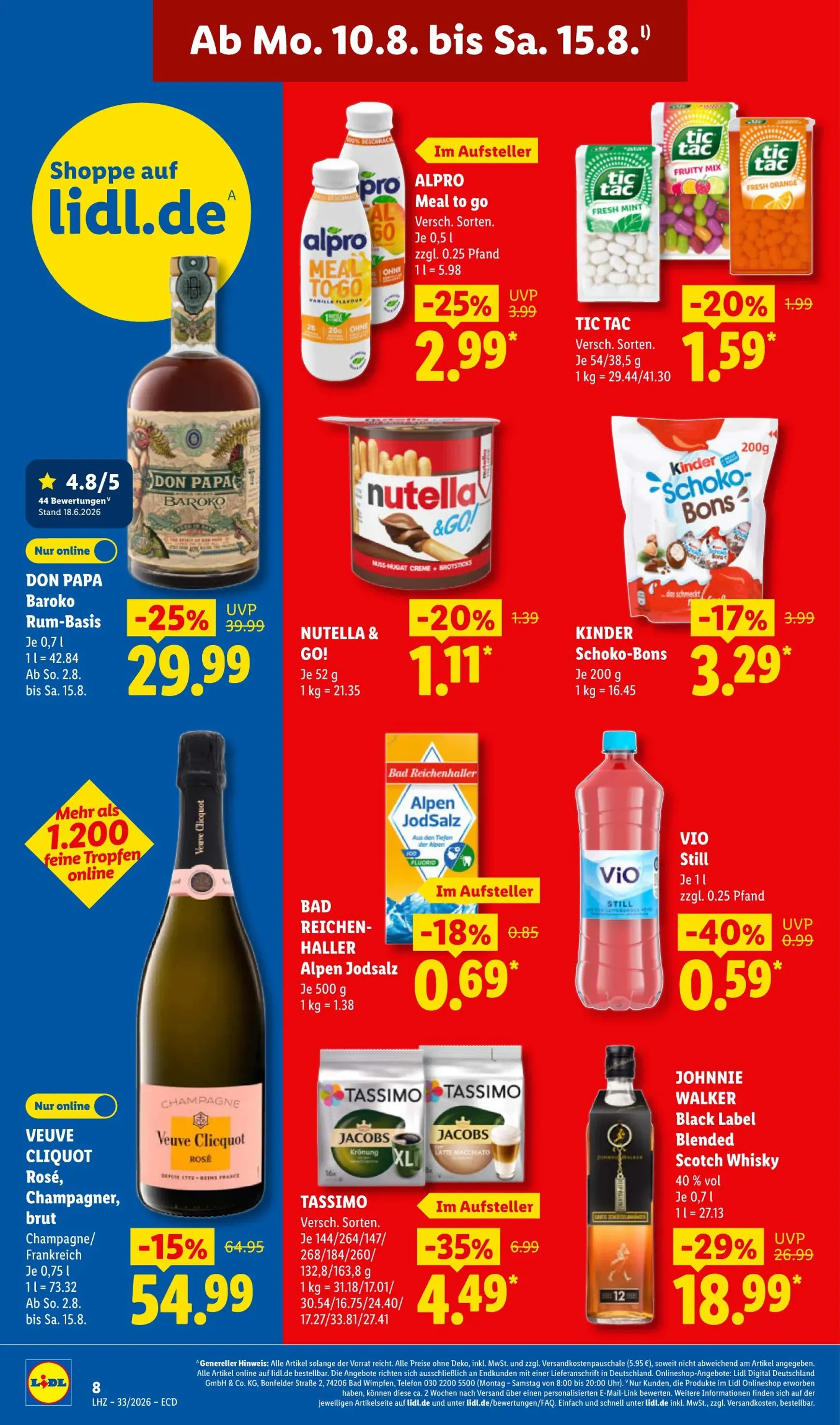 Lidl - Sparen beim Preisführer von 10. August bis 15. August 2026 - Prospekt seite 20