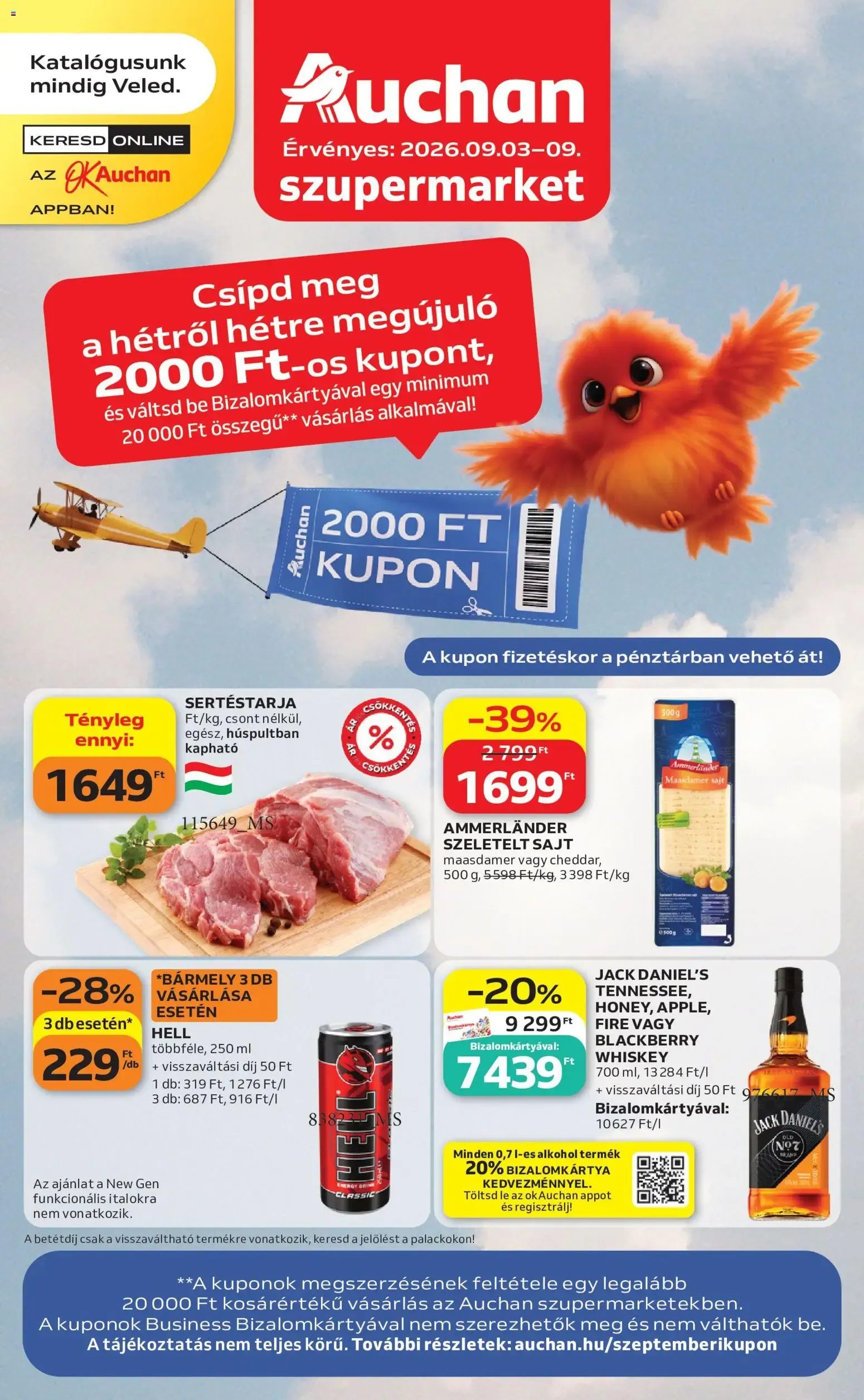 Katalógus Auchan Szupermarket akciós újság - 2026.09.03. -tól/töl > akció, lapozható szórólap 🛍️ szeptember 3.-tól szeptember 9.-ig 2026. - Oldal 1