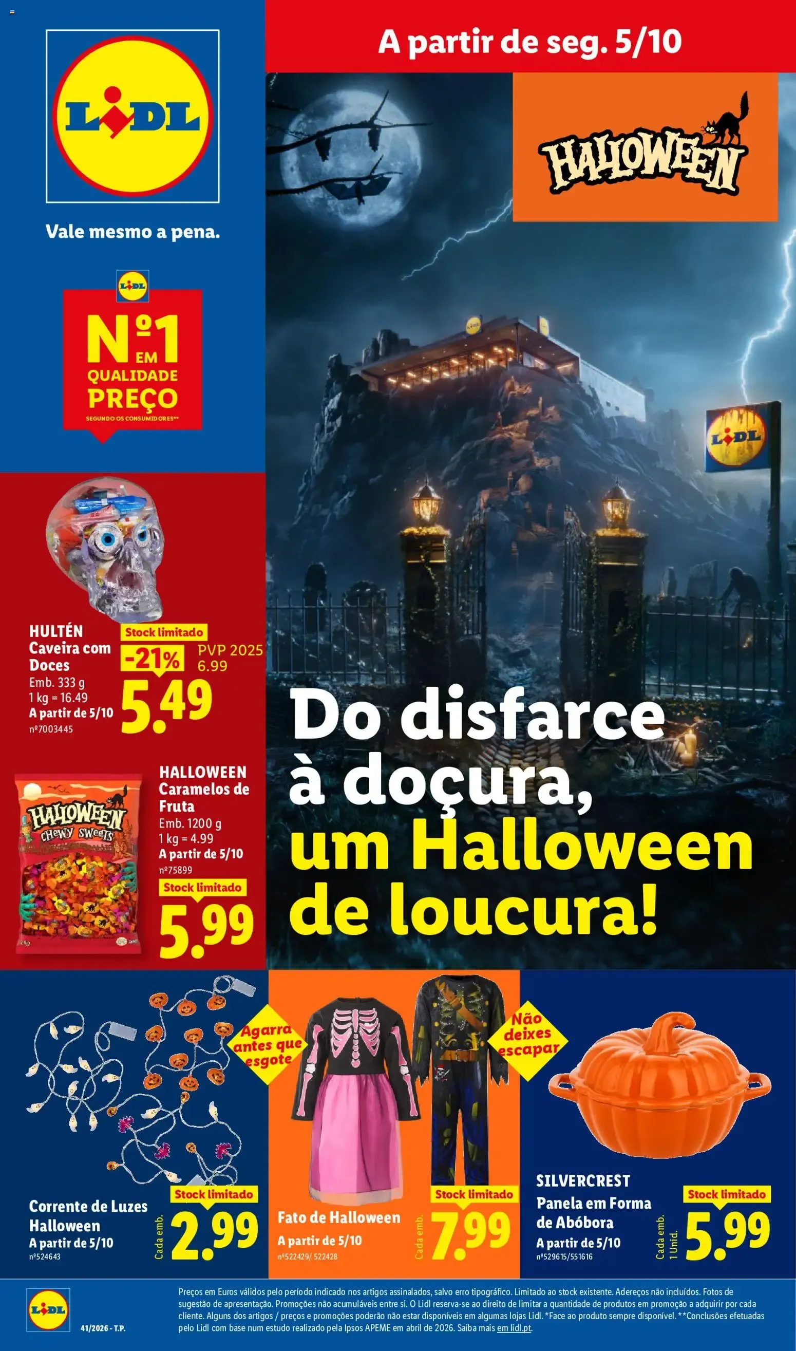 Folheto Lidl Folheto Especial Halloween » de 05/10/2026 - 01/11/2026 de 5 de outubro até 1 de novembro 2026 - Pagina 1