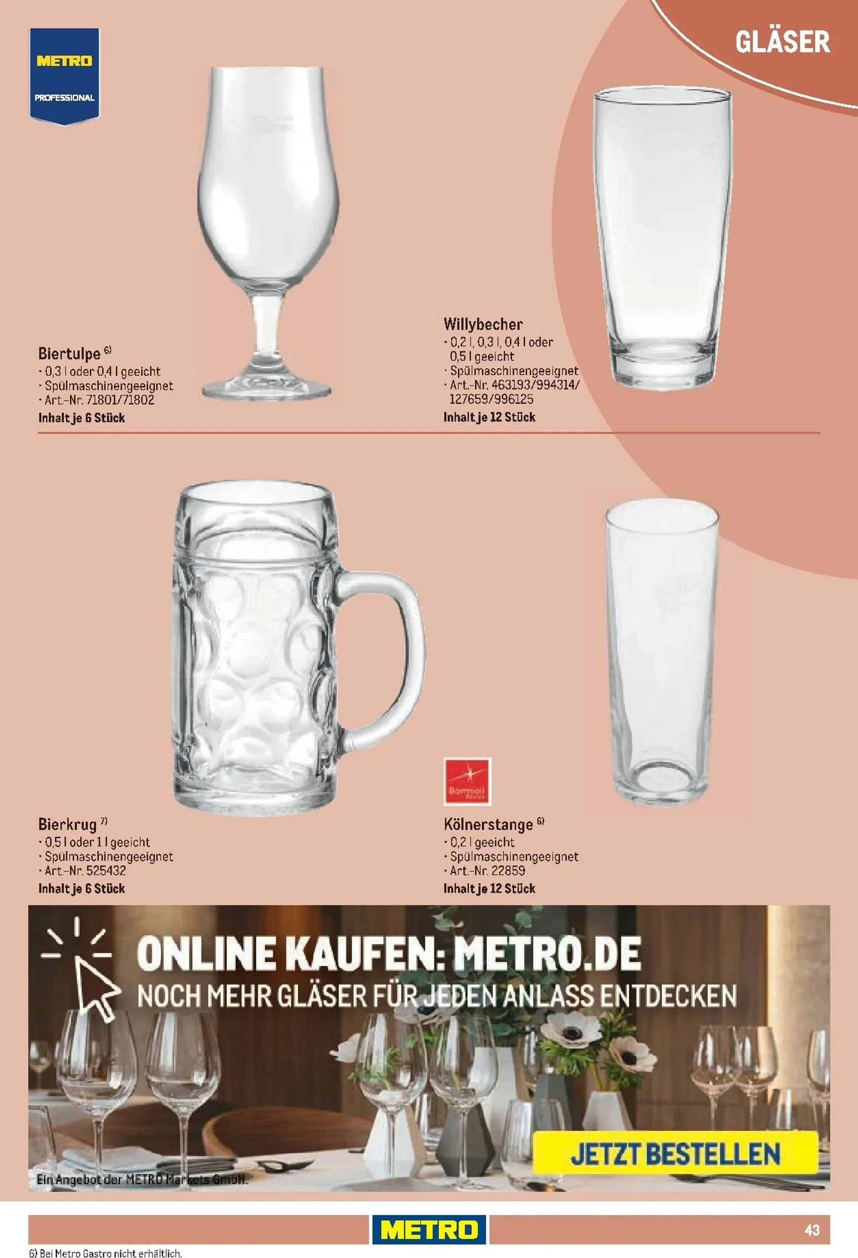Metro - Non Food Sortiment von 1. Juni bis 31. Dezember 2026 - Prospekt seite 44