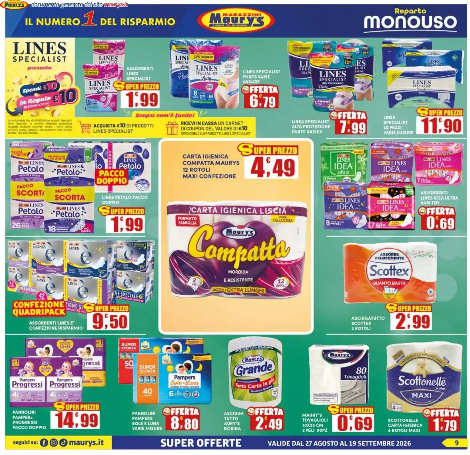 Maury's volantino dal 27/08/2026 - online Offerte da 27 agosto a 19 settembre di 2026 - Pagina del volantino 9