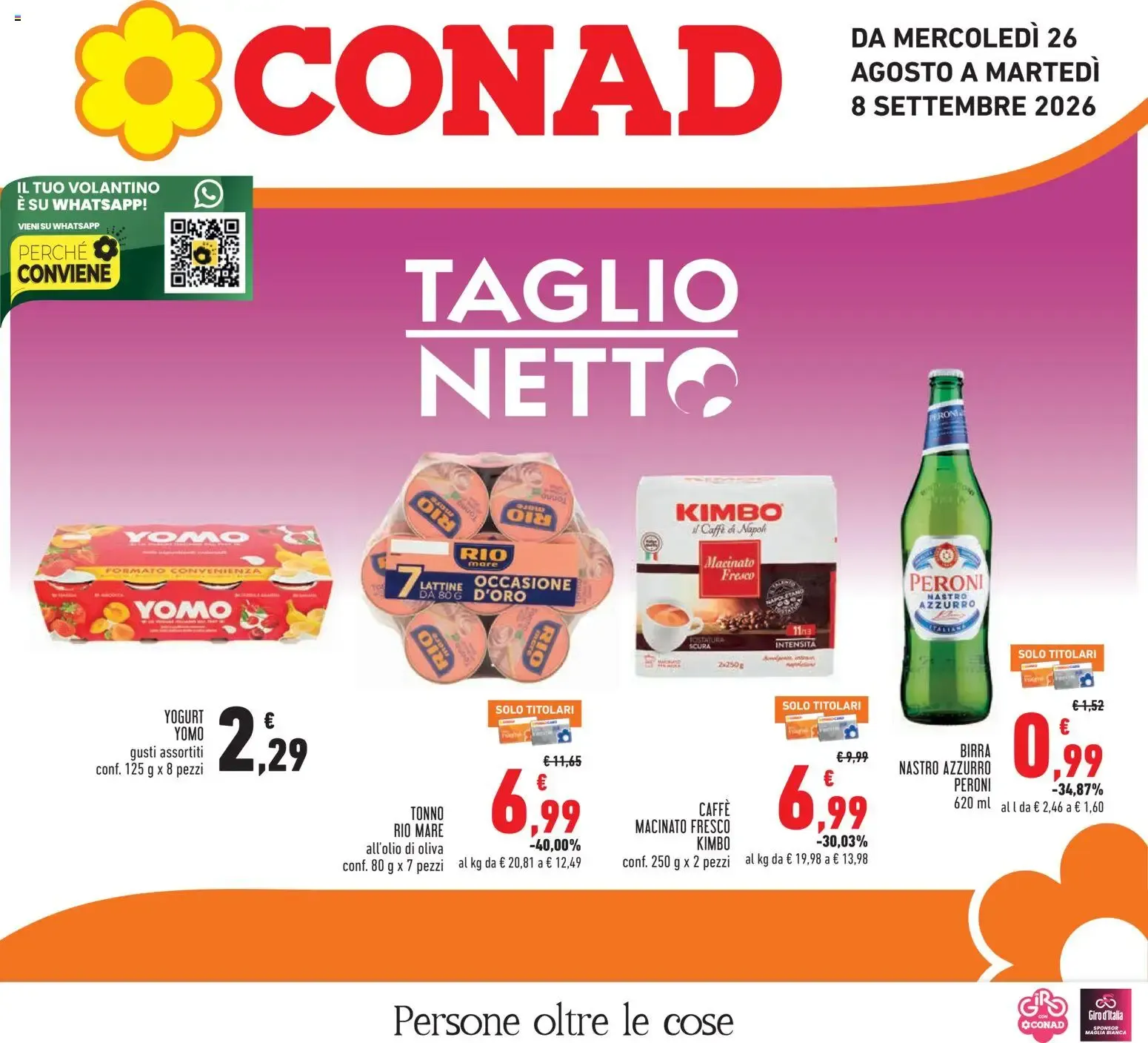 Conad Taglio Netto da 26 agosto a 8 settembre di 2026 - Pagina del volantino 1