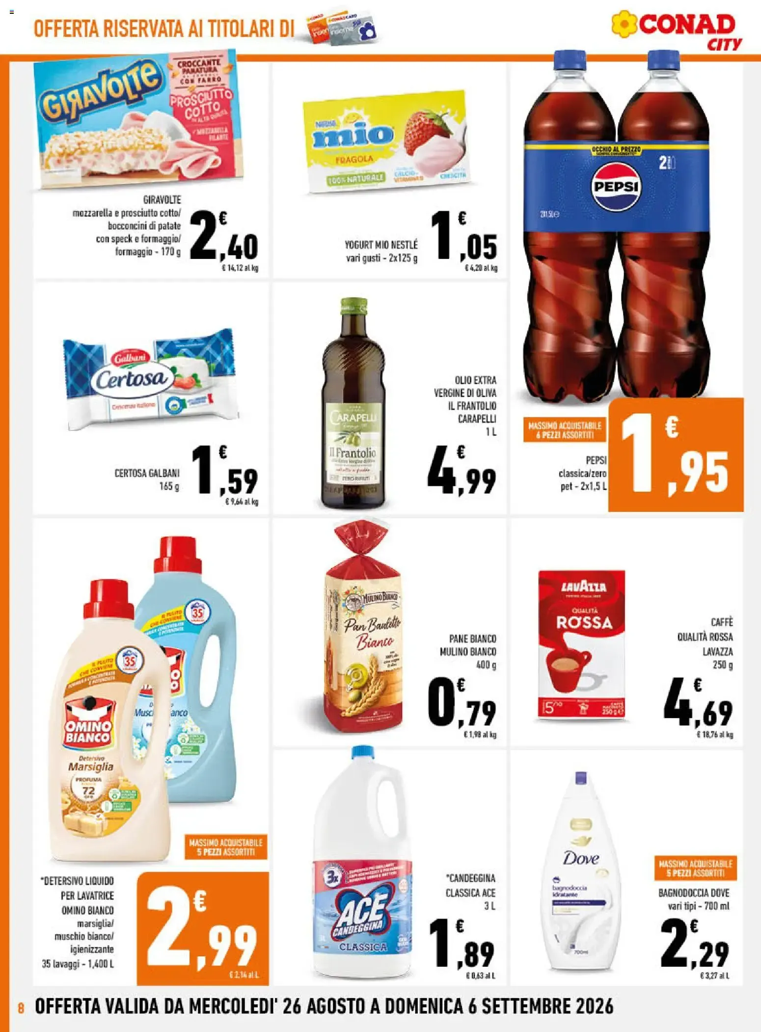 Conad City - I NUMERI 1 da 26 agosto a 6 settembre di 2026 - Pagina del volantino 8
