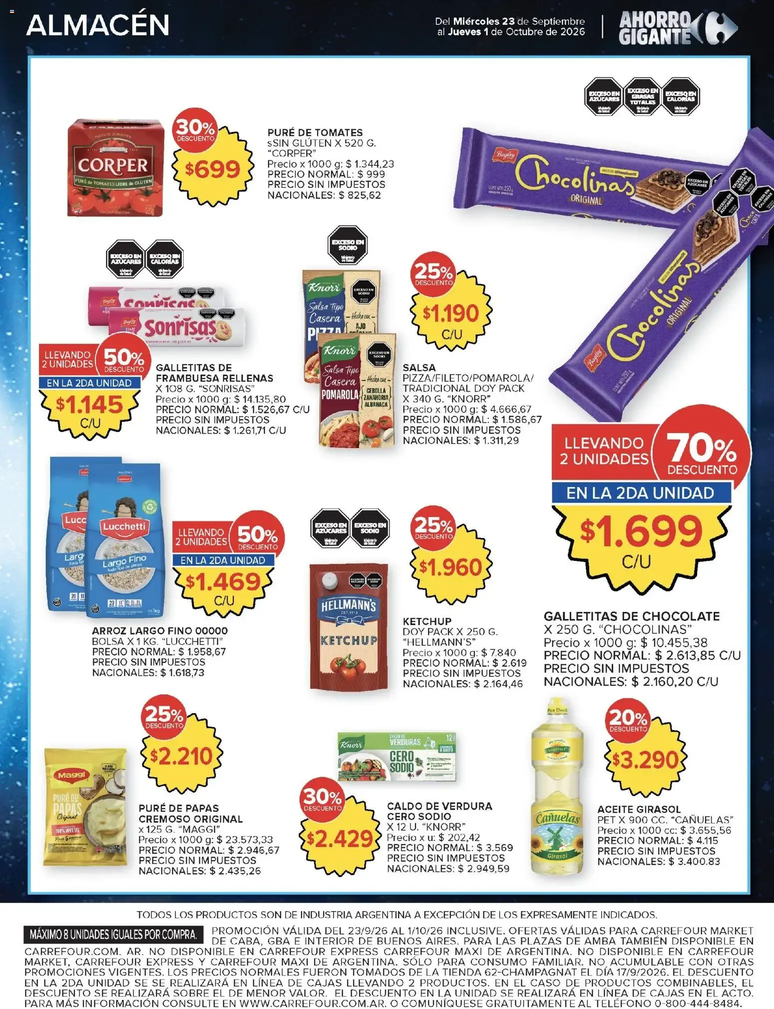 Ofertas de Carrefour Ofertas || del 23/09/2026 - 01/10/2026 || Promociones 23 de septiembre al 1 de octubre 2026 - Página 38 del catálogo