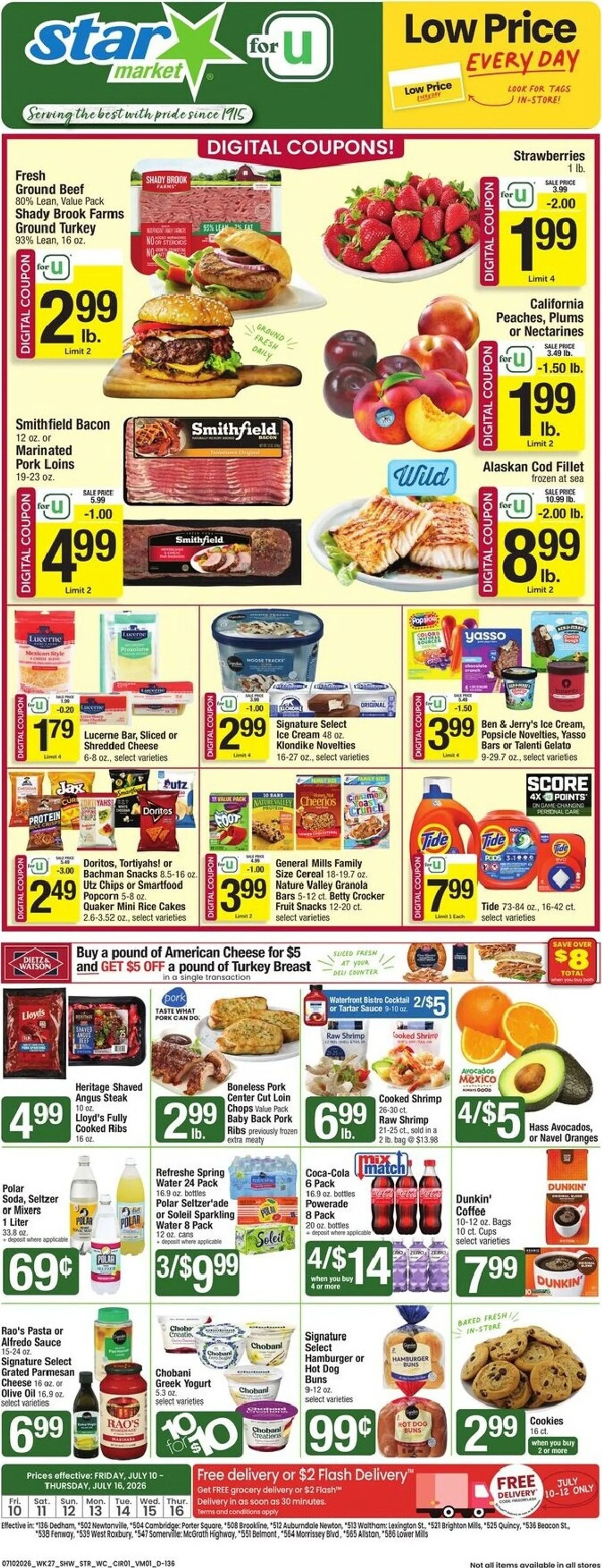 Current Star Market leaflet valid from Friday 07/10/2026 to Thursday 07/16/2026