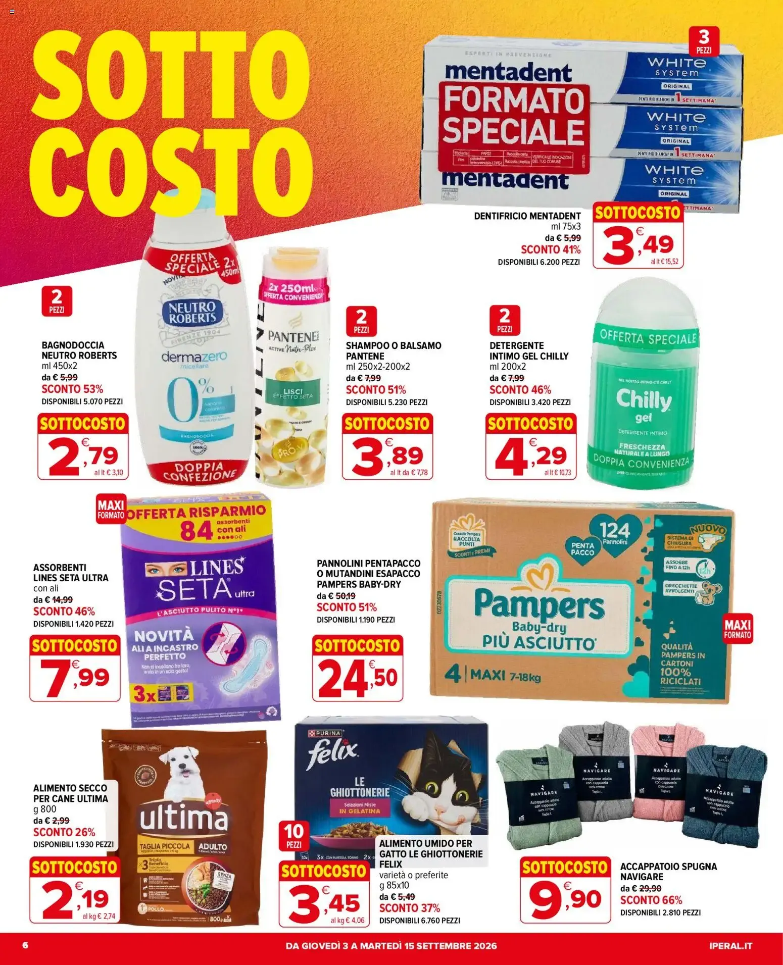 Iperal Supermercati Sotto Costo da 3 settembre a 15 settembre di 2026 - Pagina del volantino 6