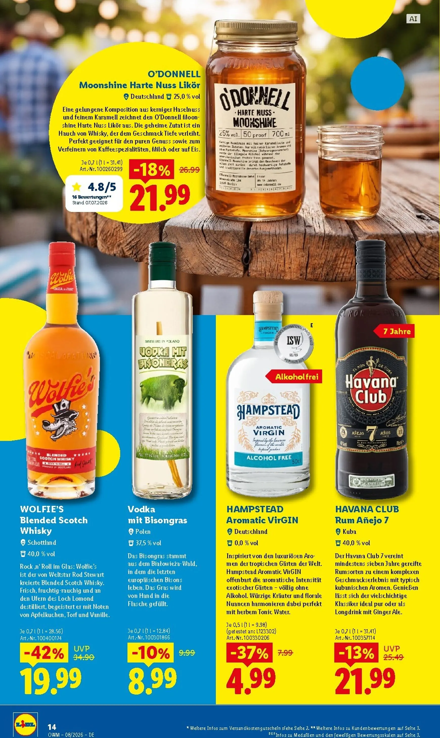 Lidl - Wein & Spirituosen Prospekt – von Samstag 01.08.2026 bis Montag 31.08.2026 von 1. August bis 31. August 2026 - Prospekt seite 14