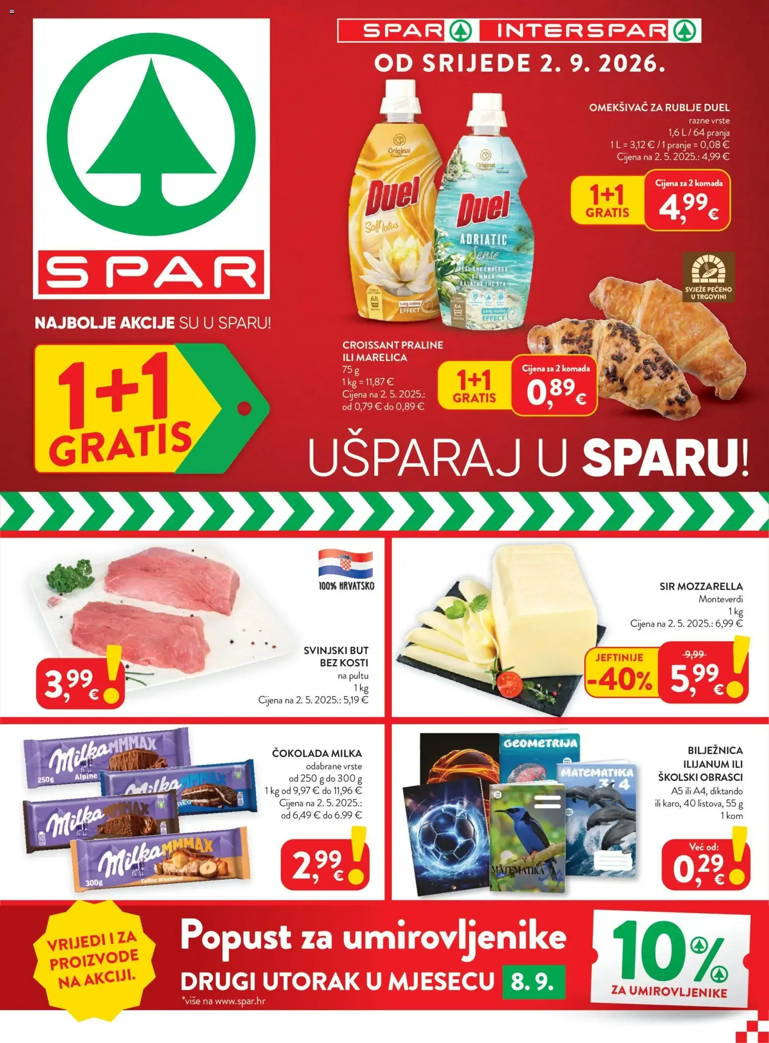 Katalog Interspar Katalog novi od 02.09.2026 na listanje > letak digitalni od 2. rujna do 8. rujna 2026. - Pregled Stranica 1