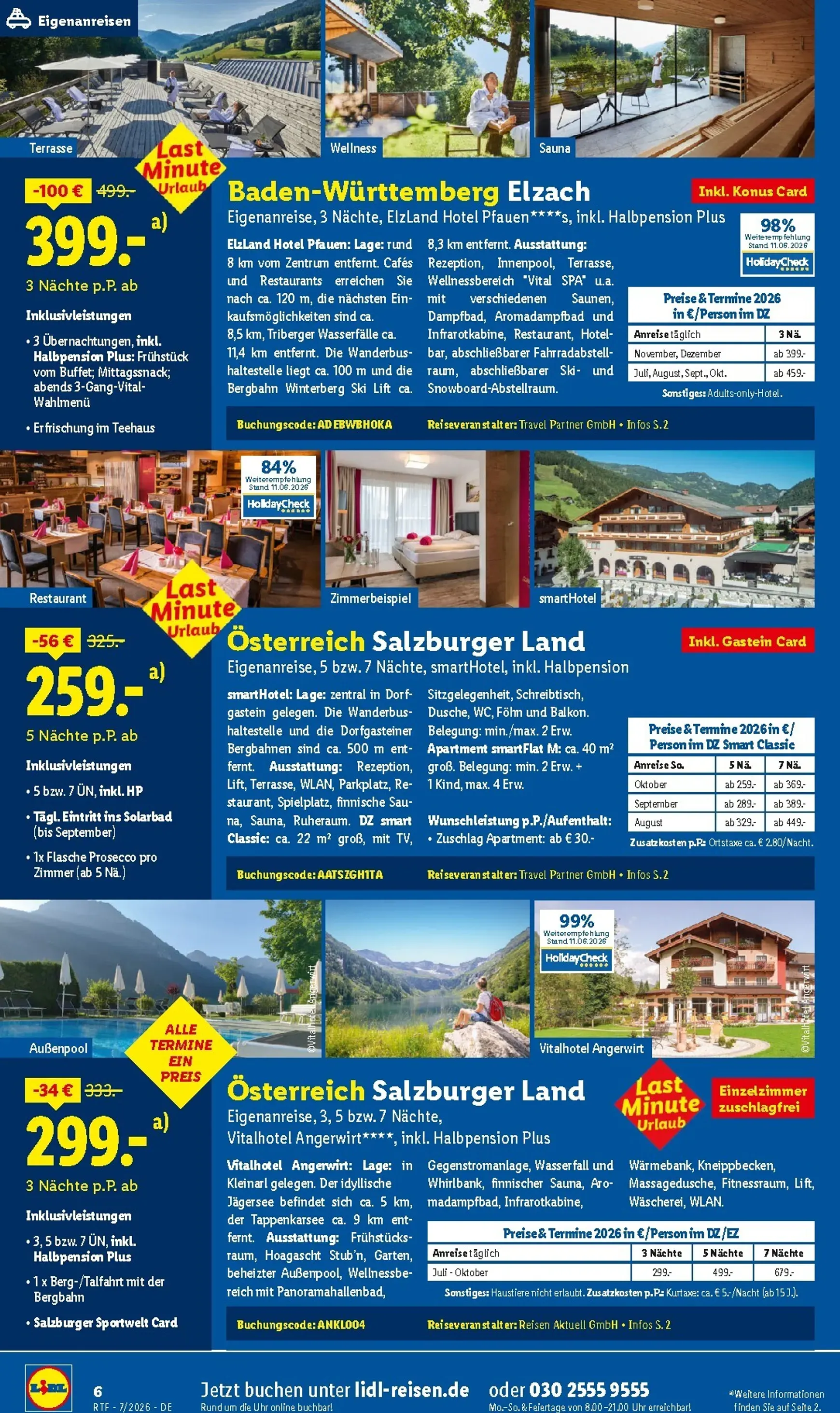 Lidl Reisen: Auf die Berge, fertig, los. Last Minute Urlaub von 15. Juli bis 15. August 2026 - Prospekt seite 6