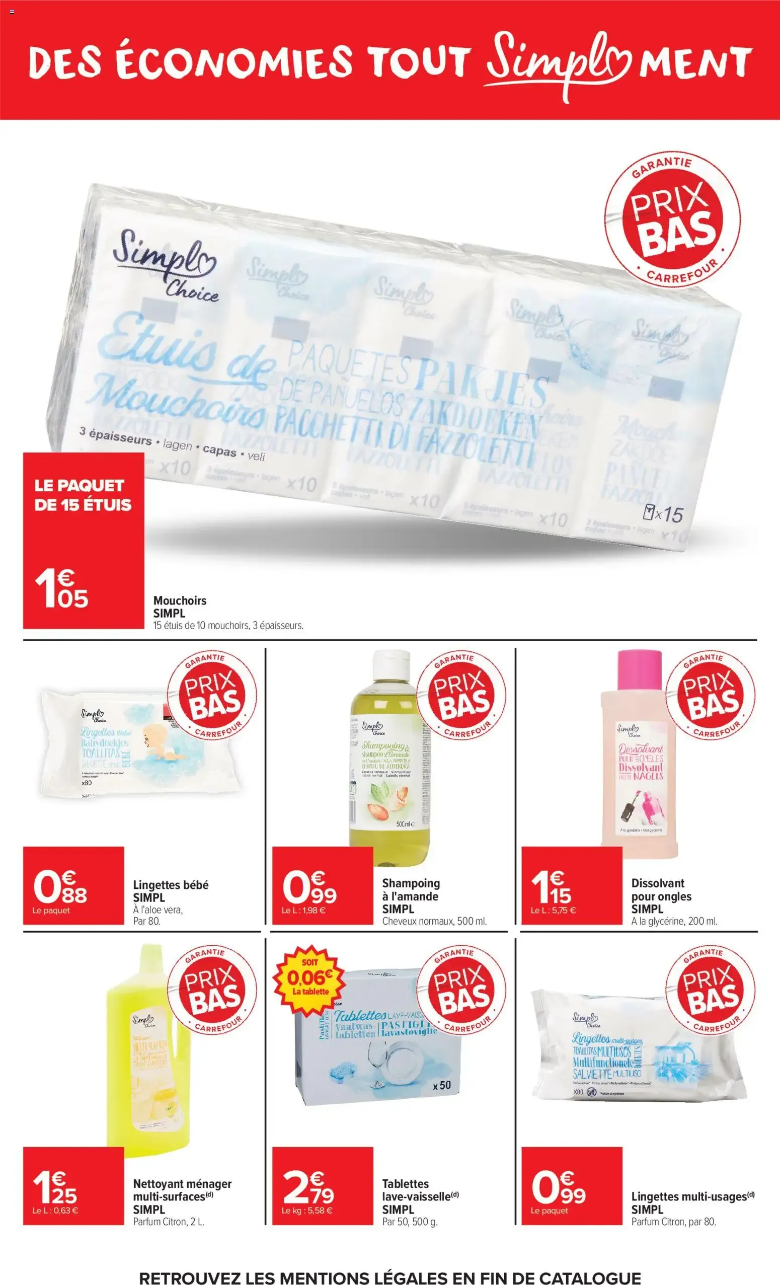 Carrefour Market Garantie prix bas-tout simpl'ment à partir du 01/06/2026 - promo en ligne du 1 juin au 21 juin 2026 - Catalogue page 10