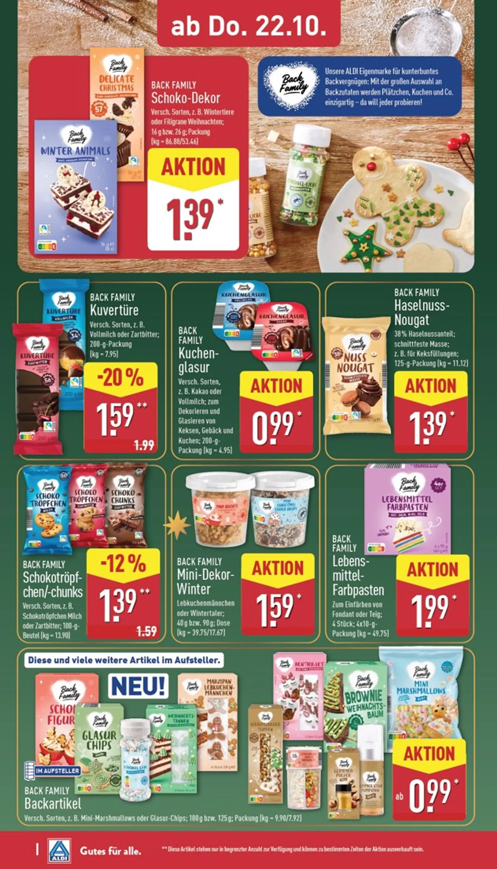 ALDI: Gutes für alle. Zum ALDI Preis. von 19. Oktober bis 24. Oktober 2026 - Prospekt seite 28