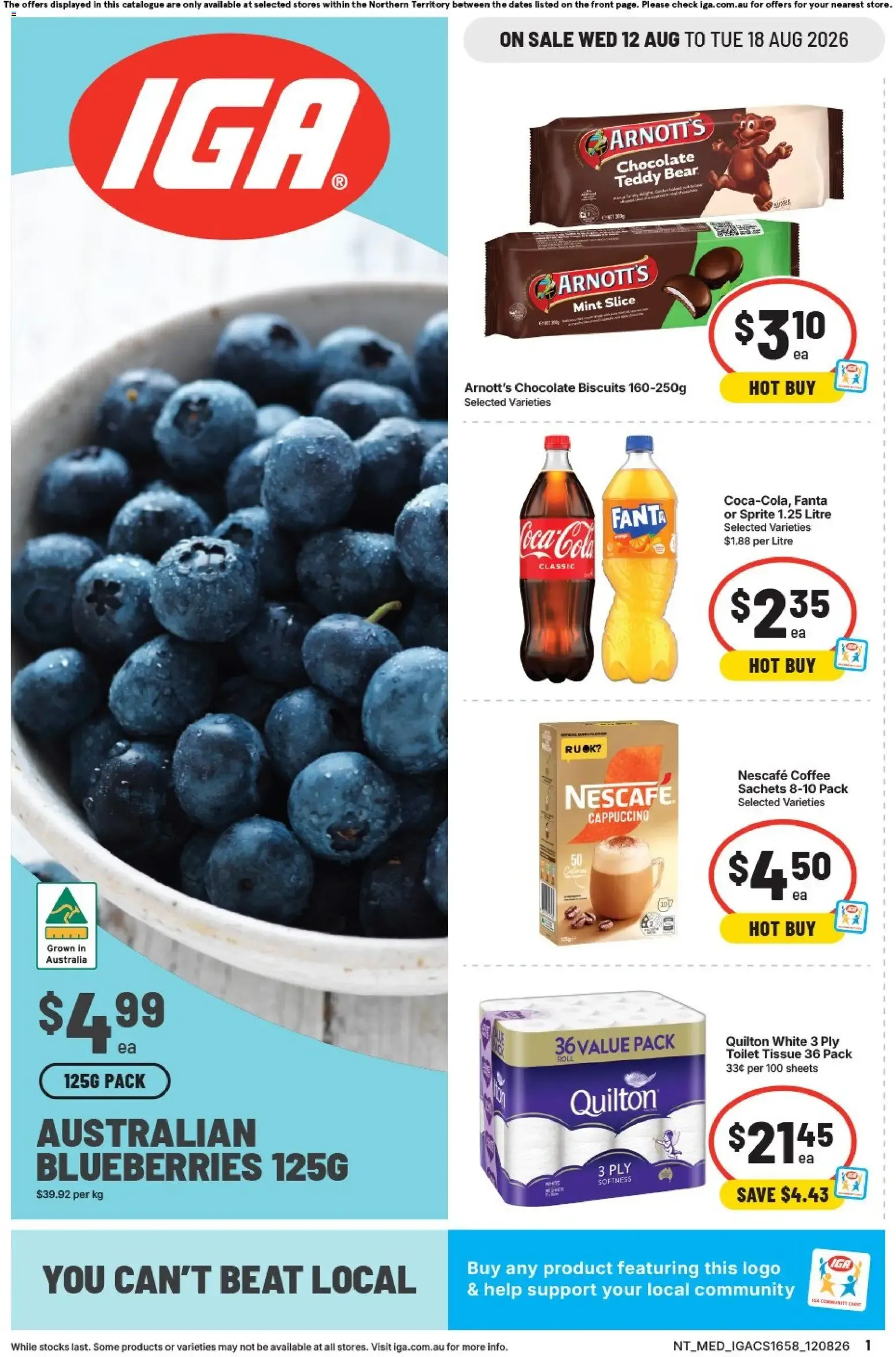 IGA catalogue valid from 12/08/2026 > Online Australia - Catalogue valid from 12 August to 18 August 2026 - page 1