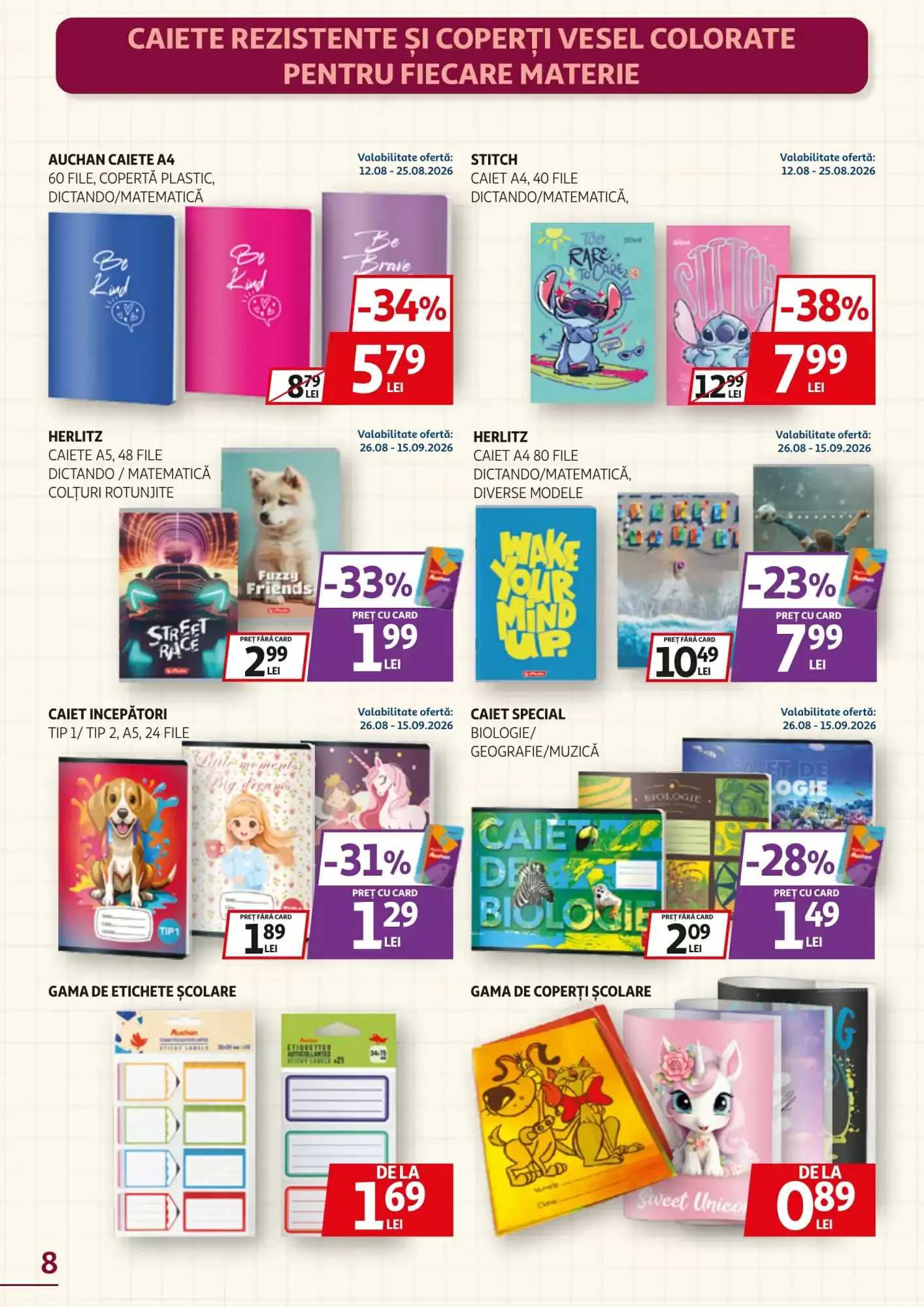 Catalog Înapoi la școală cu prețuri mici! de la 12 august până la 15 septembrie 2026 - Revista Pagina 8