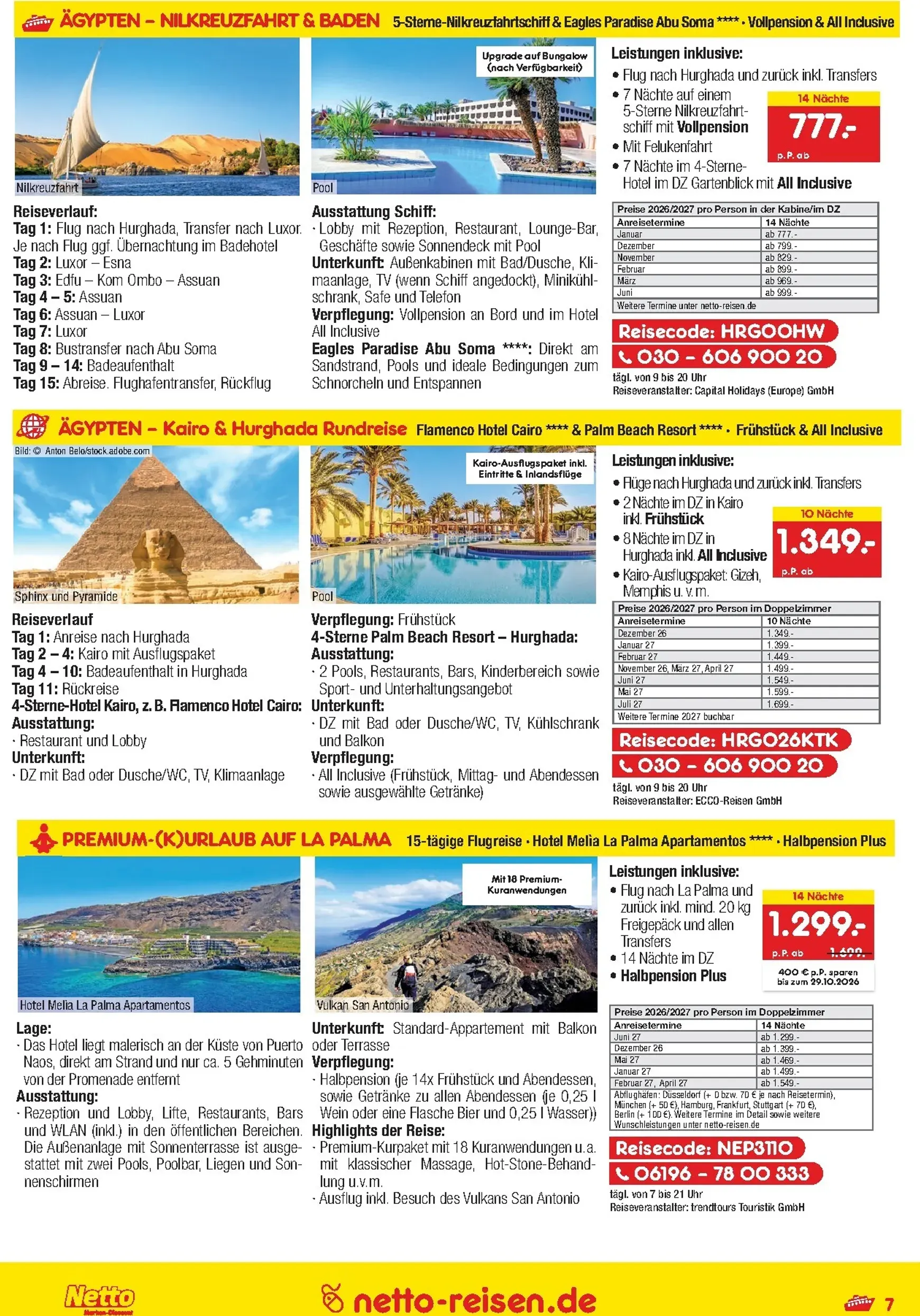 Netto Marken Discount - Reisen Prospekt – von Donnerstag 01.10.2026 bis Samstag 31.10.2026 von 1. Oktober bis 31. Oktober 2026 - Prospekt seite 7