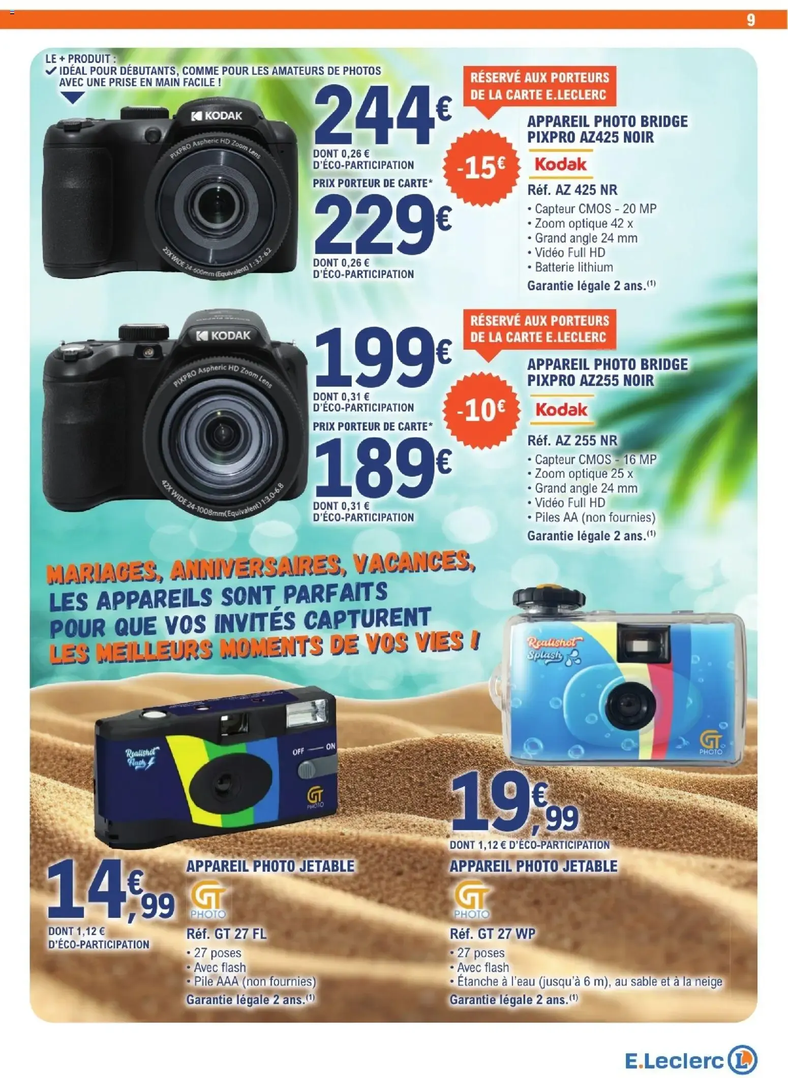 POUR DES VACANCES 100% ÉQUIPÉES du 16 juin au 27 juin 2026 - Catalogue page 9