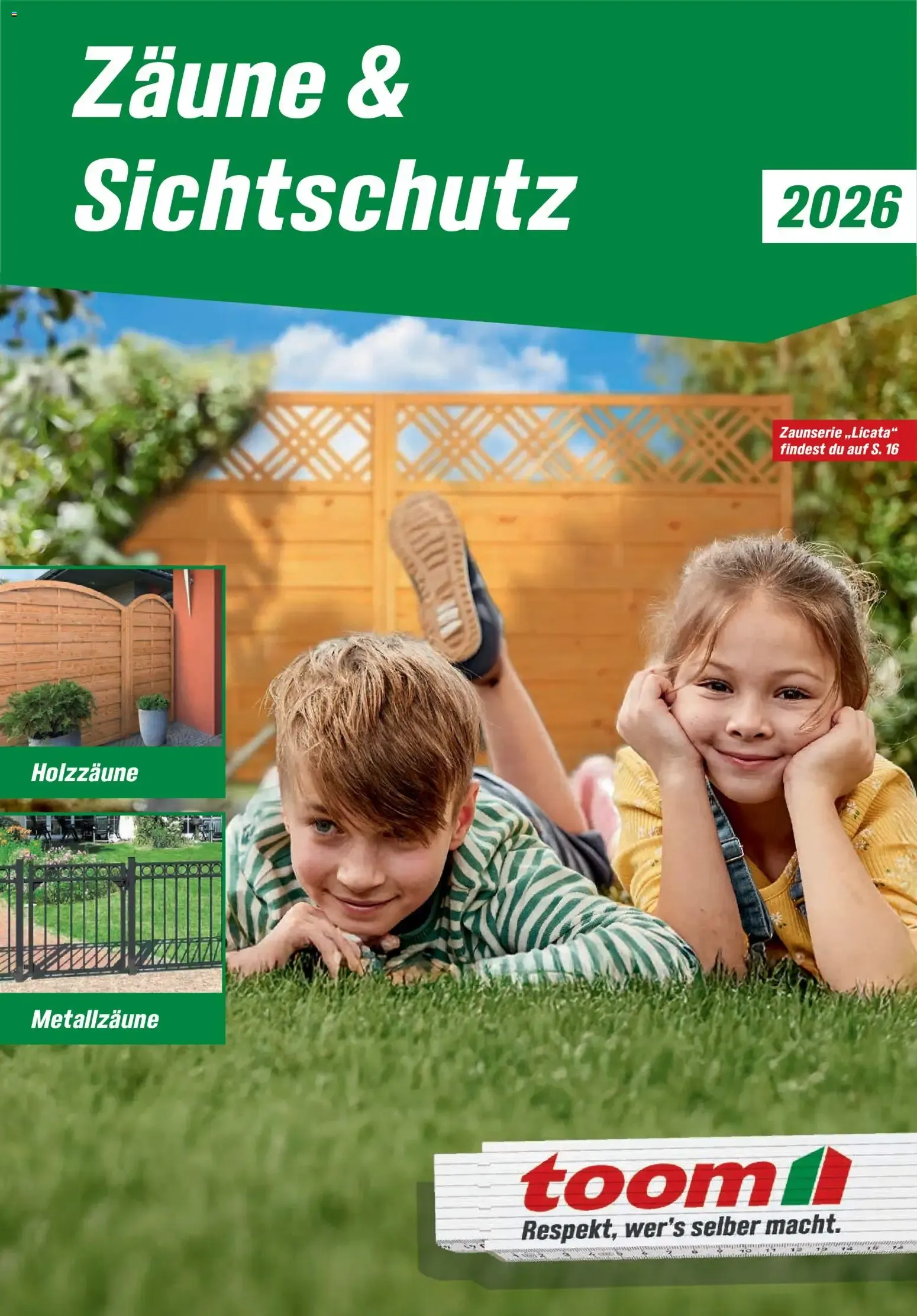 Toom Baumarkt Zäune & Sichtschutz 2026 (ab 20.02.2026) zum Blättern von 20. Februar bis 30. Juni 2026 - Prospekt seite 1