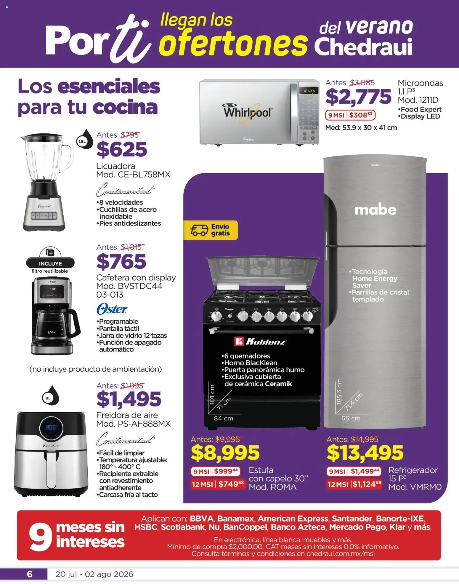 Catálogo de Por ti, llegan los ofertones del verano Chedraui 20 de julio al 2 de agosto 2026 - Pagina 6