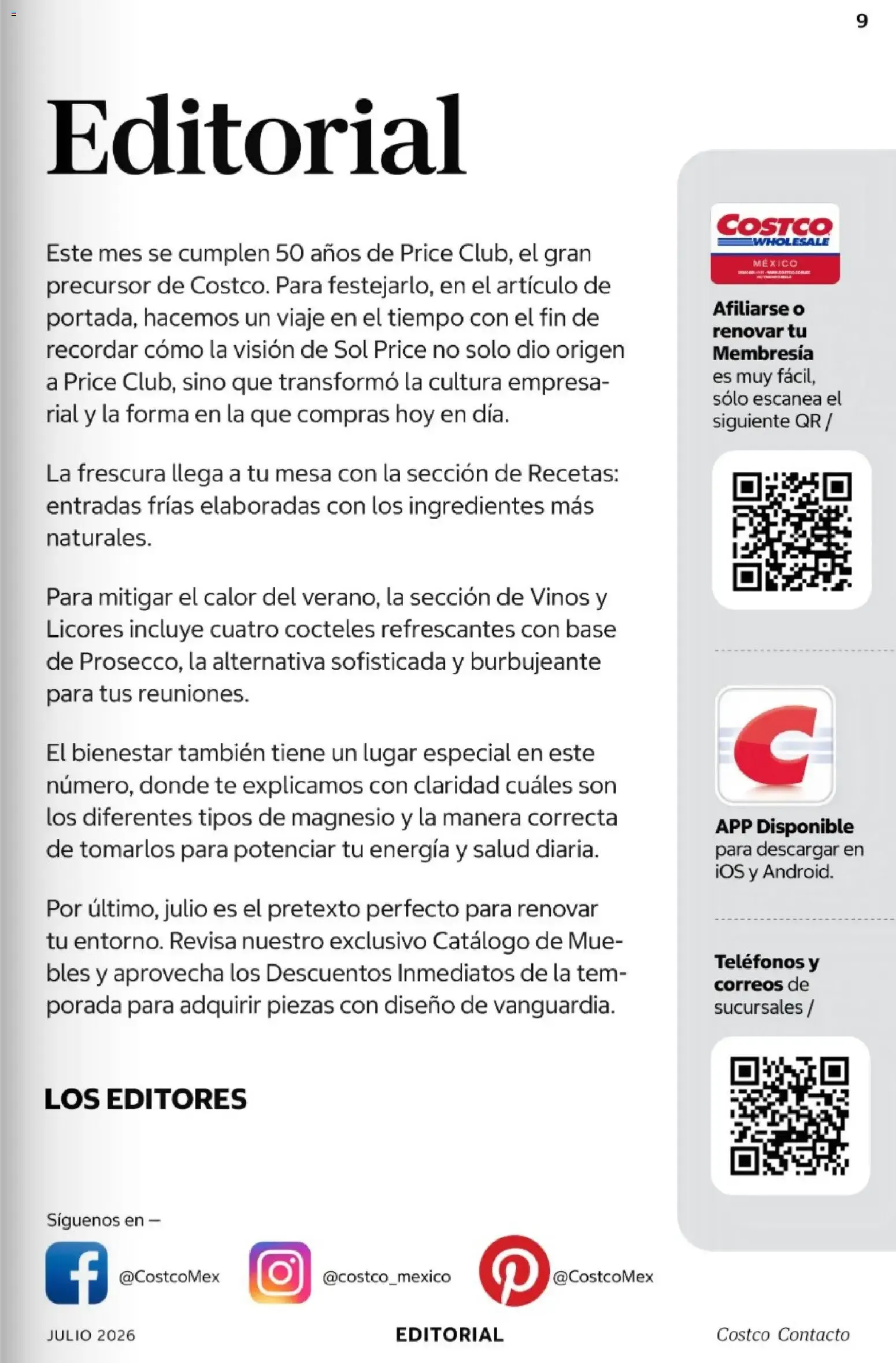 Catálogo de Revista digital Contacto Costco: 50 años 1 de julio al 31 de julio 2026 - Pagina 9