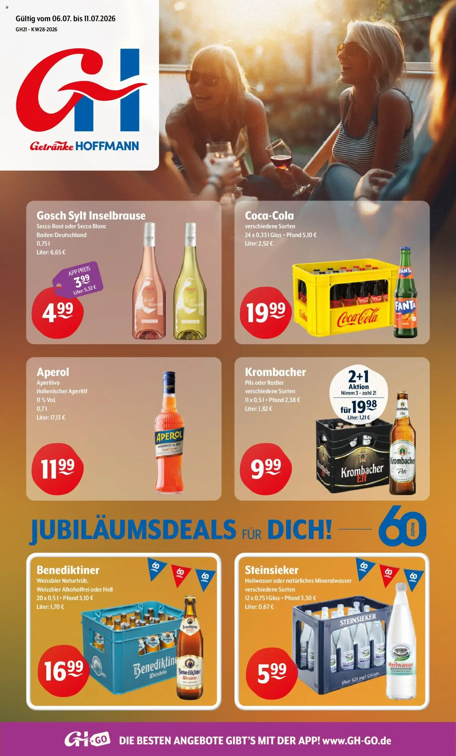 Getränke Hoffmann - Jubiläumsdeals von 6. Juli bis 11. Juli 2026 - Prospekt seite 1
