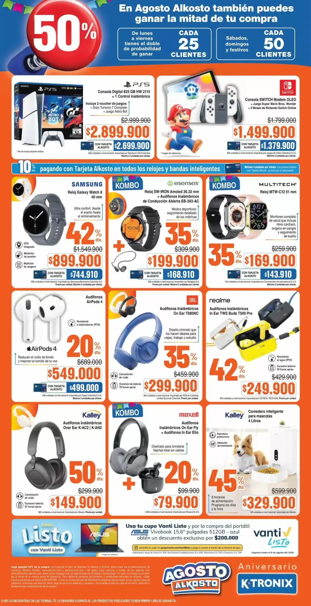Catalogo de AGOSTO ALKOSTO Aniversario K-TRONIX 1 de agosto al 7 de agosto 2026 - Pag 9