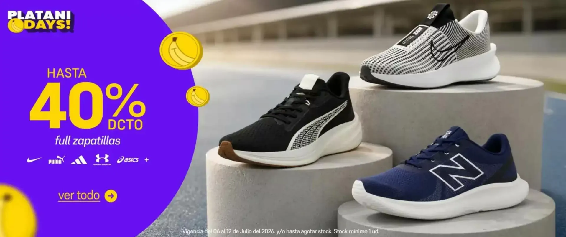 Catalogo de PLATANI DAYS! Descuento en zapatillas 6 de julio al 12 de julio 2026 - Pag 1